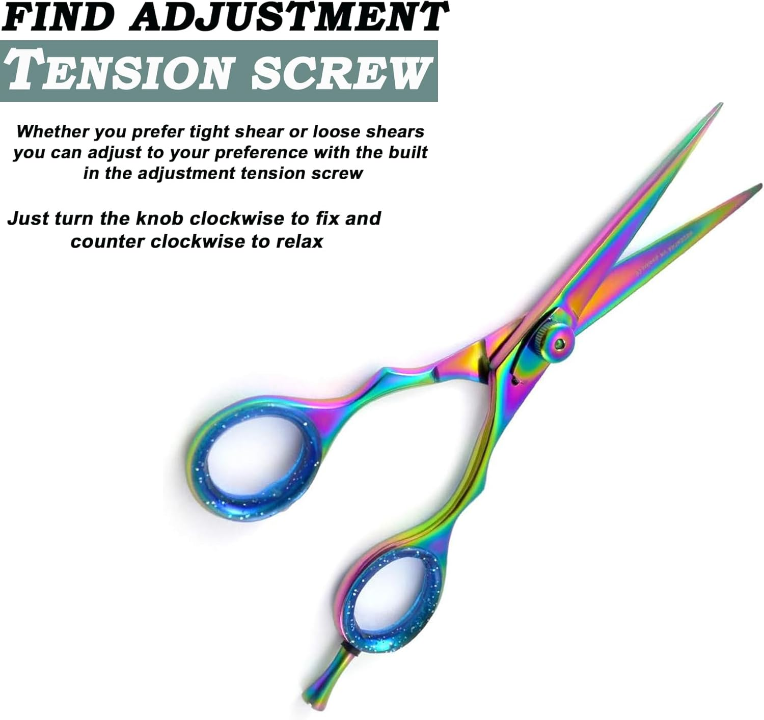 Barber Hair Cutting Scissor Hairdressing Scissors Razor Cut Edges Stainless Steel Hair Cutting Shears - for Salon Barbers and for Personal Use (6.5") image number 2