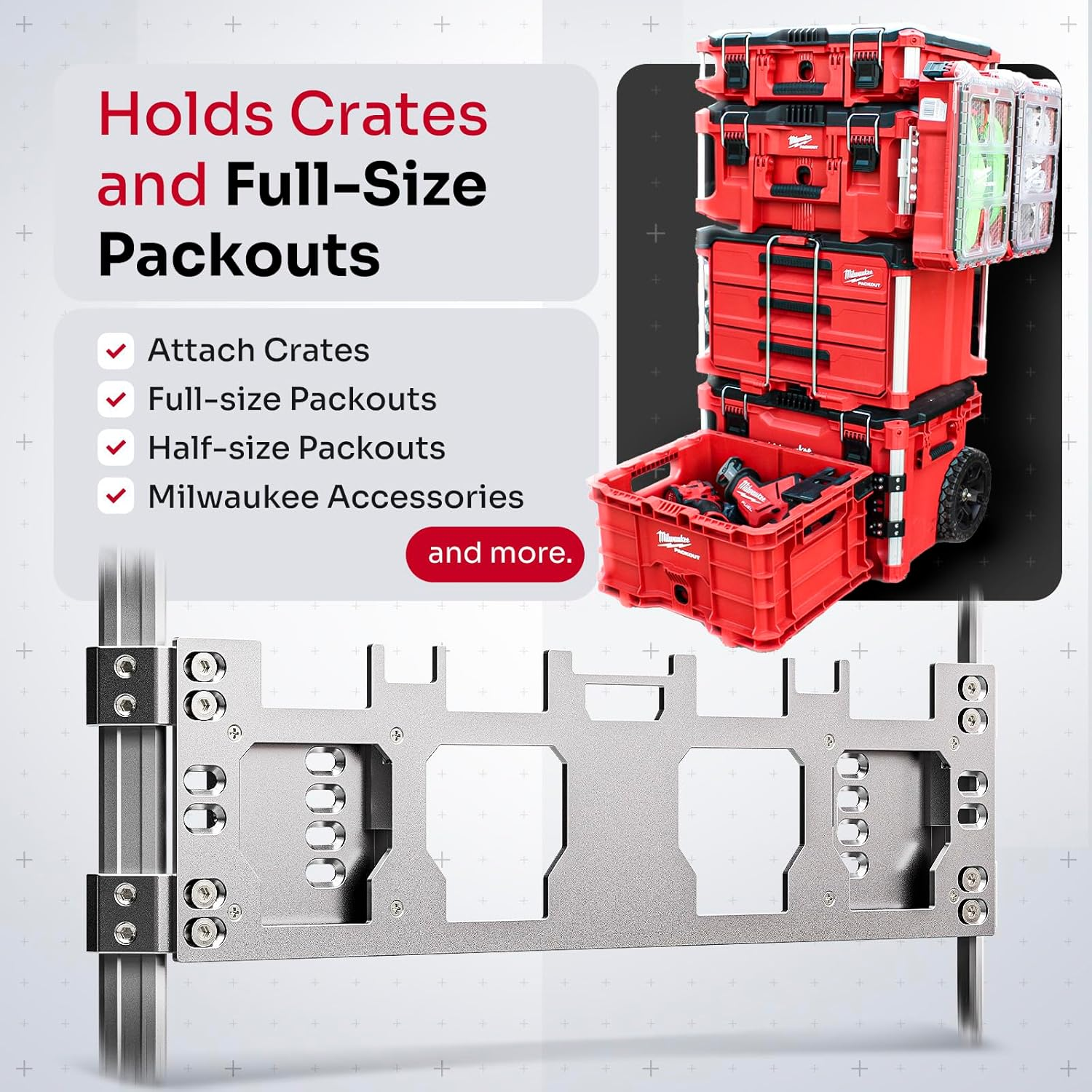 Alpha Mount - Packout Mount Compatible with Milwaukee Packout Toolbox image number 6