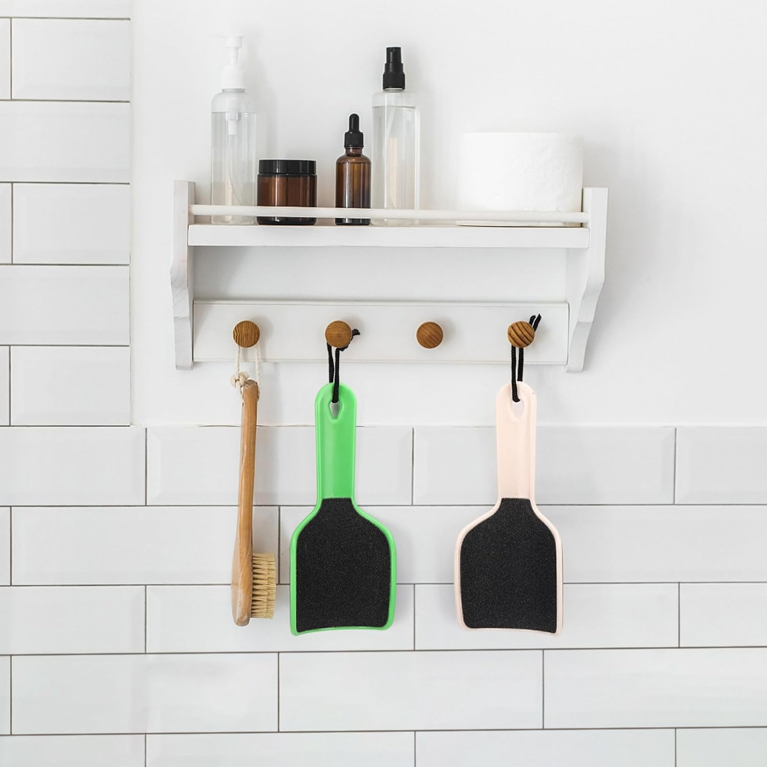 2 Pcs Curved Foot File Callus Remover for Feet, Double Sided Heel File Scraper U Shaped Foot Scrubber Dead Skin Remover image number 2