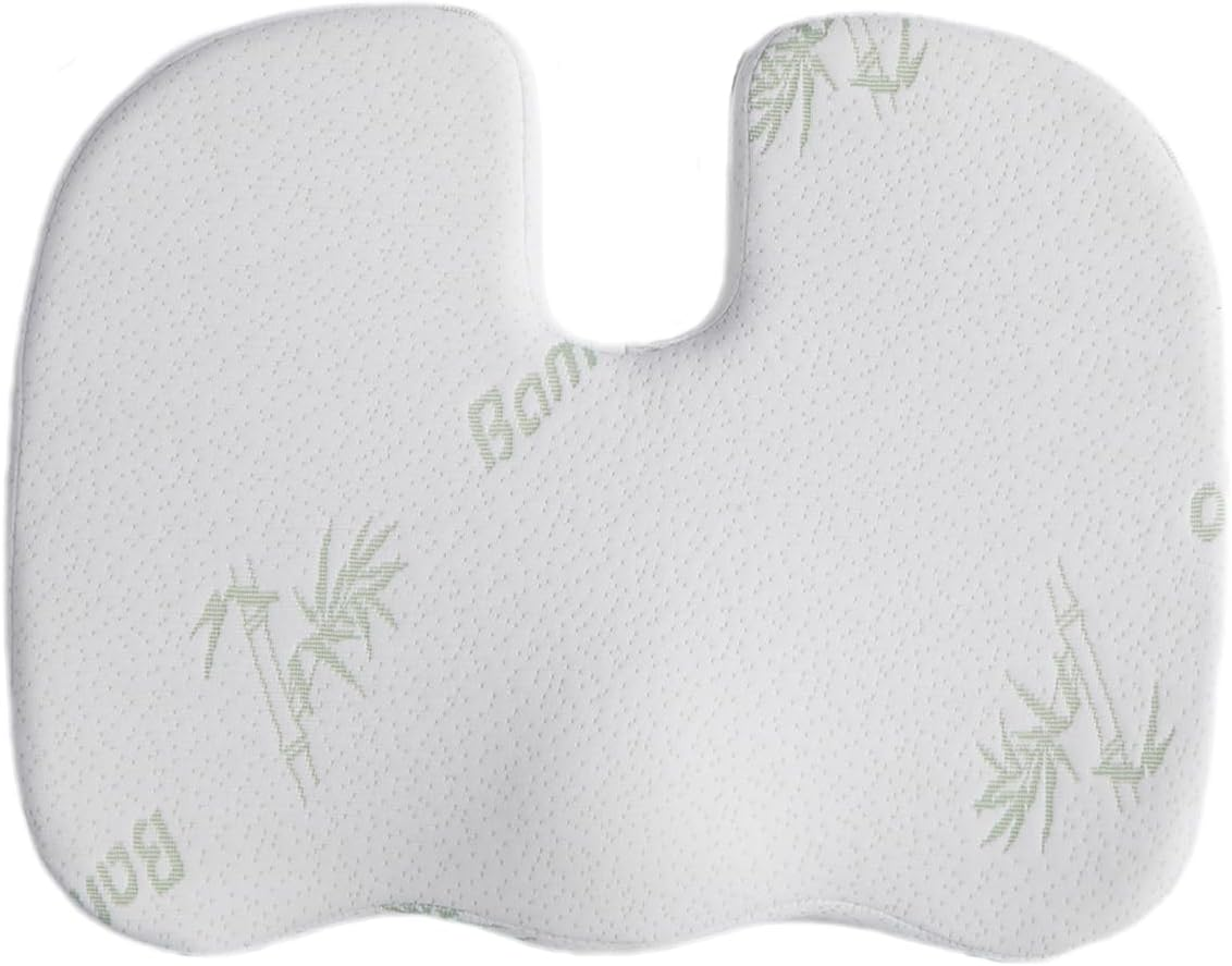 Memory Foam Seat Cushion with Bamboo Fiber Fabric for Car, Office, and Comfortable Seating, Breathable and Height-Boosting image number 3