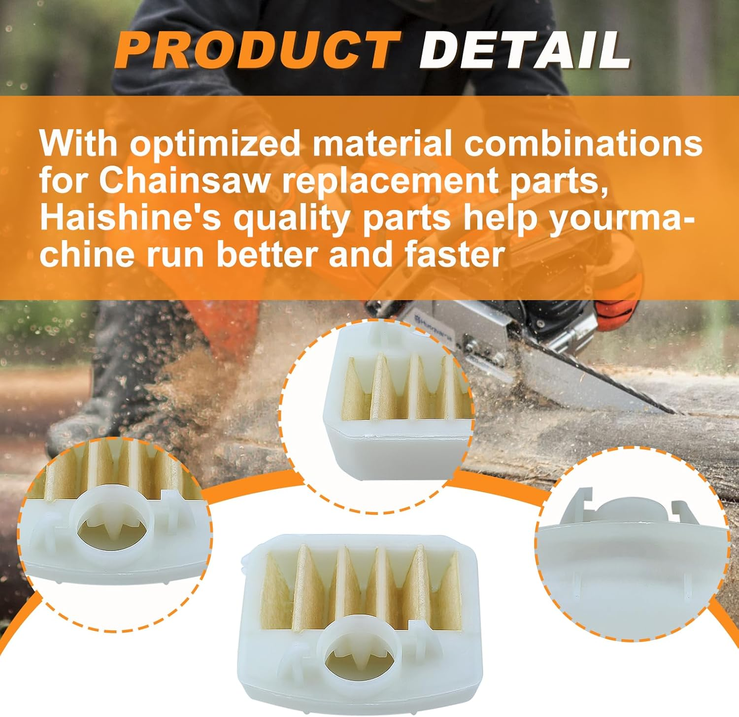Haishine Air Filter Bar Nuts Fuel Filter Spark Plug for Husqvarna 340 345 346 XP 350 351 353 Chainsaw [#537024003] image number 5