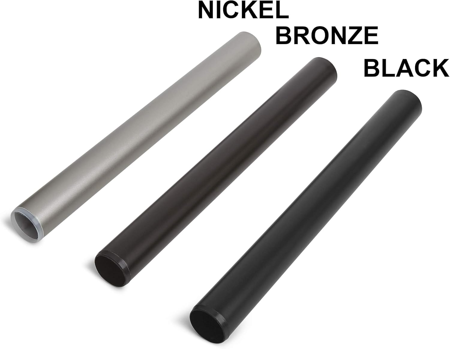 Amazon Basics 1" Wall Curtain Rod with Square Finials, 36" to 72", Nickel image number 2