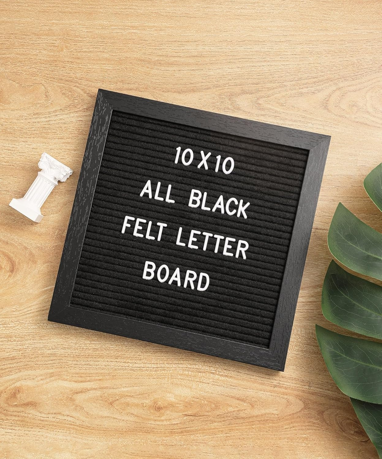 G GAMIT Black Felt Letter Board with 294 Changeable Letters&Numbers, 10&rdquo;X10&rdquo; Message Board Letter Sign Board in Black Frame with Stand and Canvas Bag for Announcement&Notification(Black)