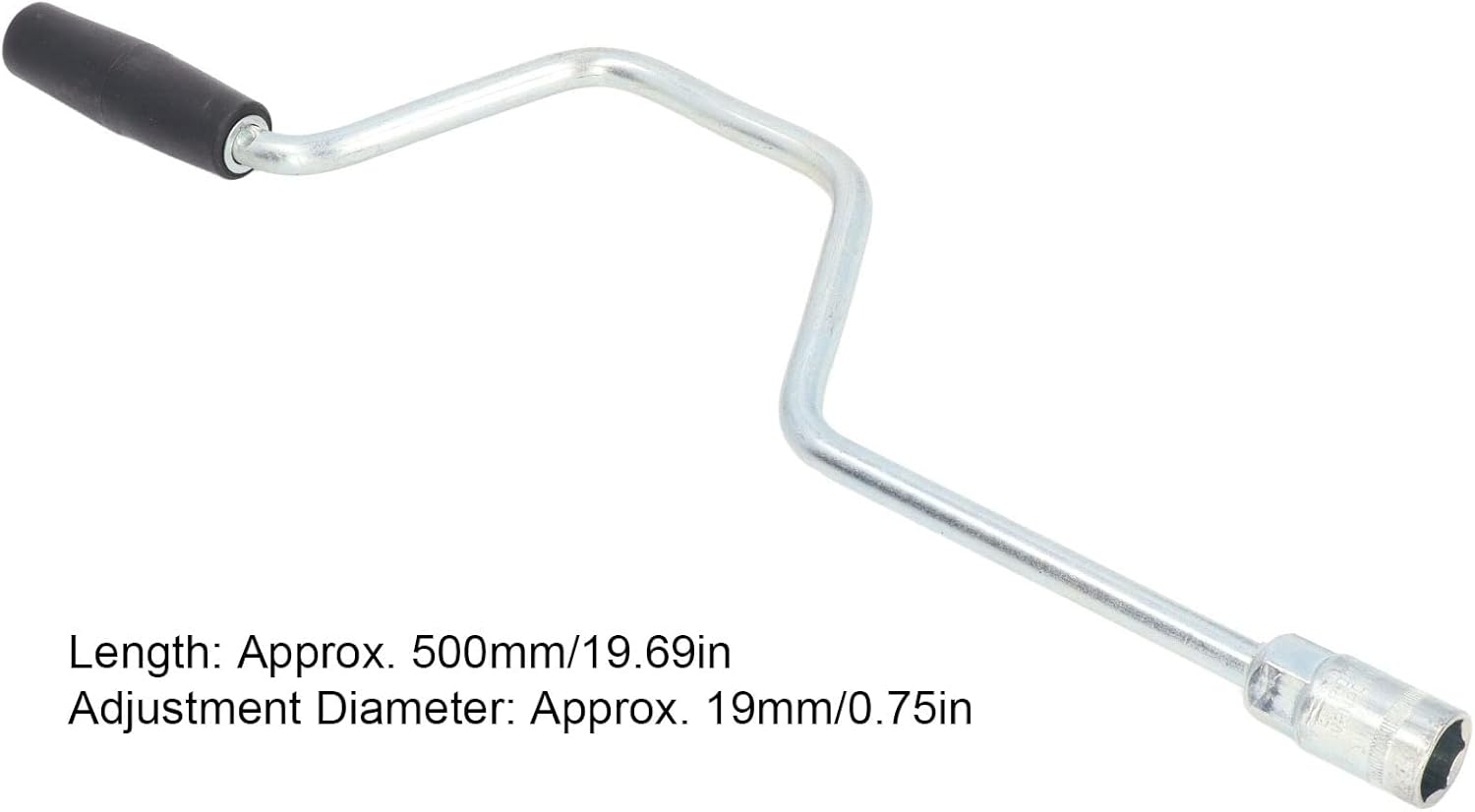 Trailer Winding Handle, Leg Winder, Rustproof Galvanized Iron Stand Speed Brace for RV, Long Service Time for RV, Trailer, Caravan Bracket Leg Adjustment image number 4