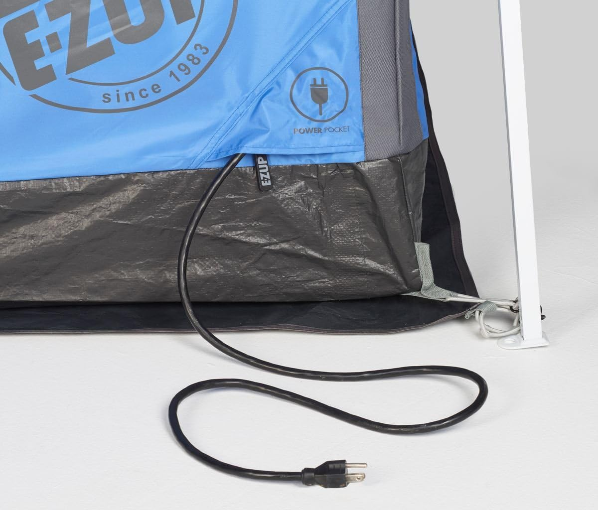 E-Z up Camping Cube 6.4, Converts 10' Straight Leg Canopy into Camping Tent, Royal Blue - Splash image number 5