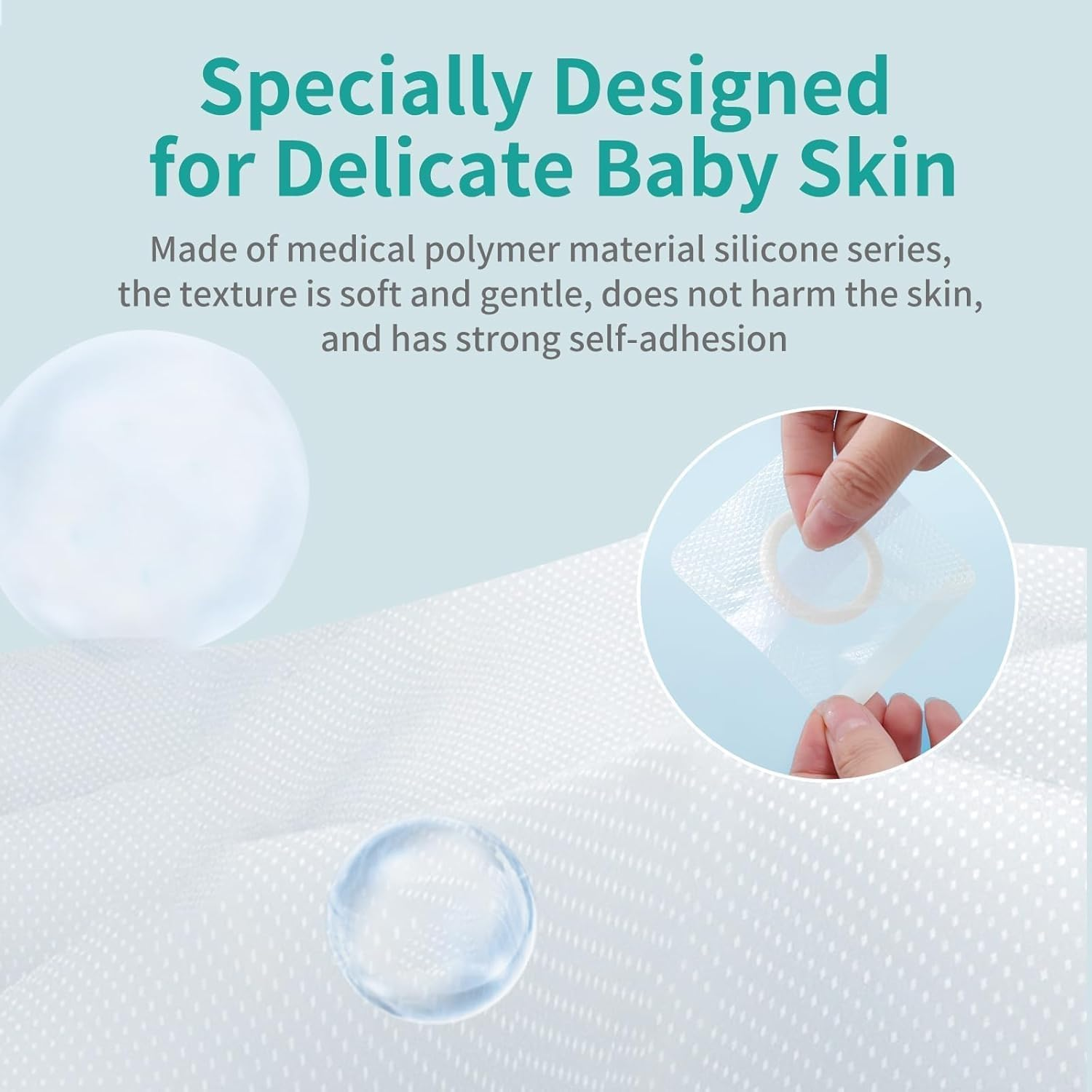 Baby Belly Navel Patches, Cotton Pads for Baby Belly Button Hernia, Infant Essentials Must Haves (7 Pcs) image number 3