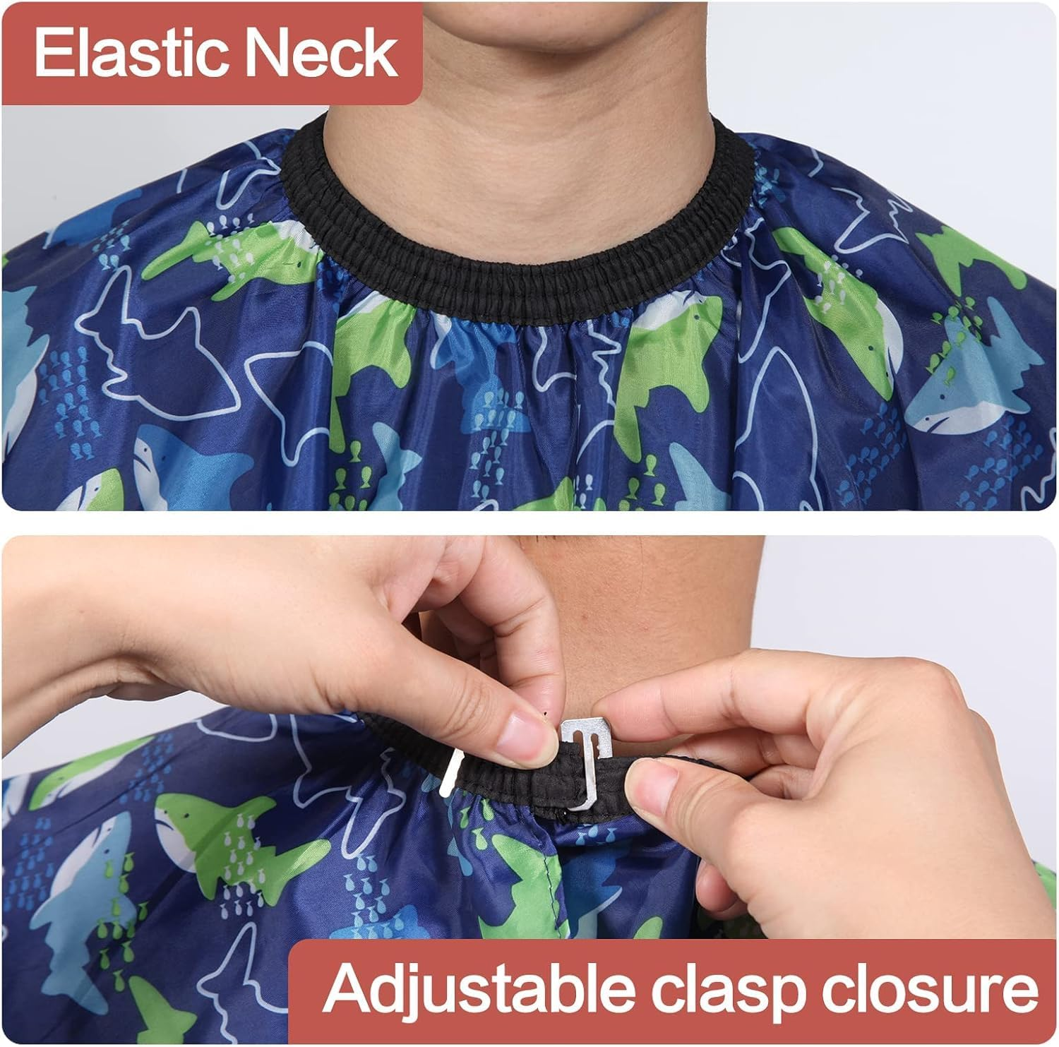 Barber Cape with Neck Duster Brush, Professional Salon Hair Cutting Cape with Adjustable Snap Closure image number 4