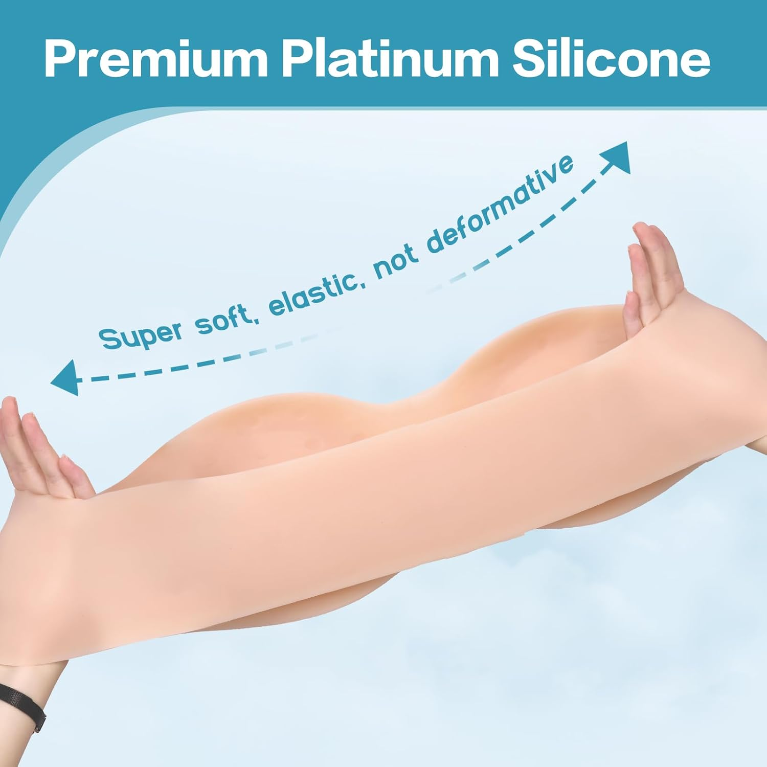 Vnmcry Silicone Breast Shapes Fake Breast Gel Filled Crop Top Women'S Tube with V-Neck Fake Chest for Men Crossdresser Transgender Mastectomy Prosthesis image number 4