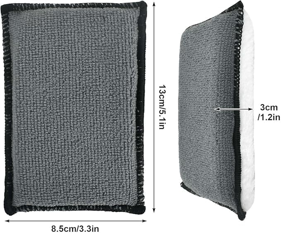 Scrub Ninja, 4 PCS Car Interior Cleaning Sponge, Interior Scrubbing Sponge, Auto Detailing Scrub Pads for Plastic Leather Upholstery Cleaning image number 5