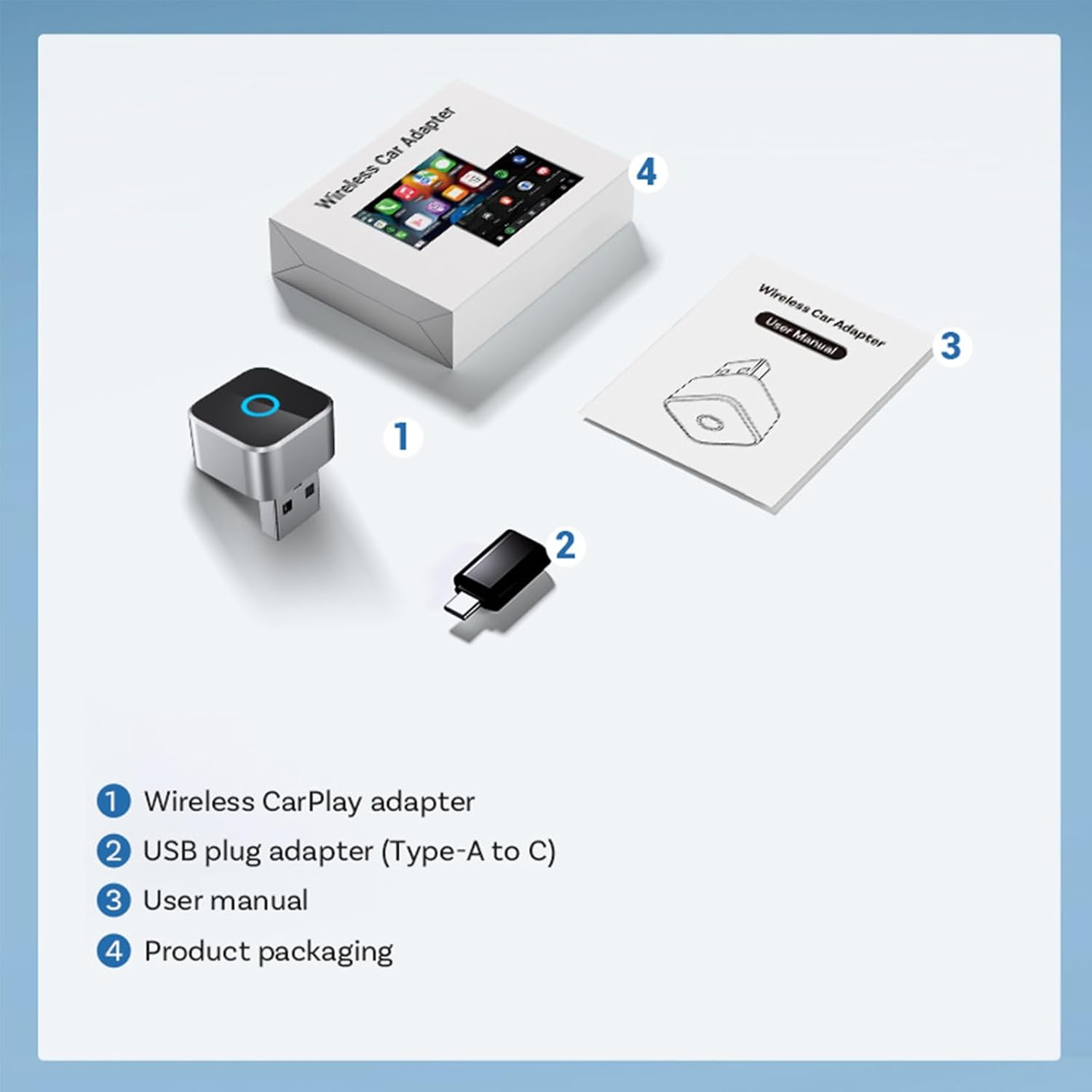 Wireless Carplay Adapter 2025, Mini Cube 3.0 Wireless Carplay/Android Auto Adapter, Mini USB Design, Fast Connection, No Delay, Plug and Play (1 Set) image number 6