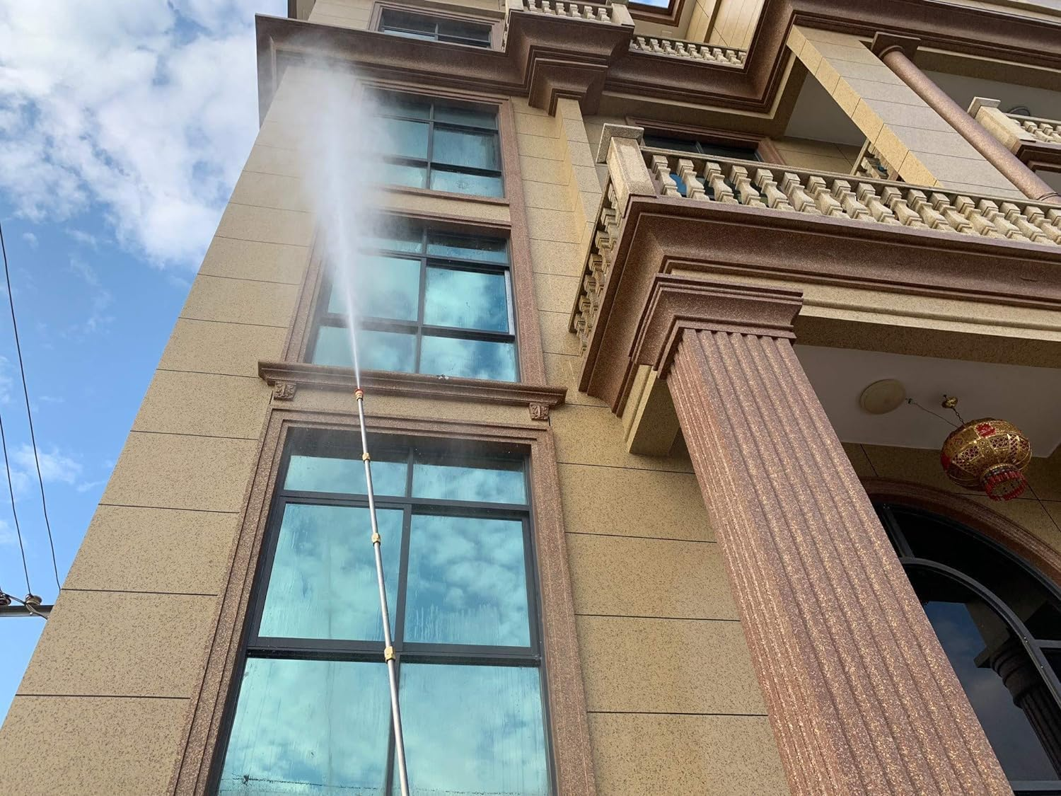 YUET High Pressure Washer Wand Extension Set, Replacement Lance, 7.5-Feet, 1/4 Inch Quick Connect, 4000 PSI Gutter Cleaning Tool Rod,Roof Cleaner Lance with 6 Pcs Nozzle Tips, 10 Pcs Rubber Ring image number 1