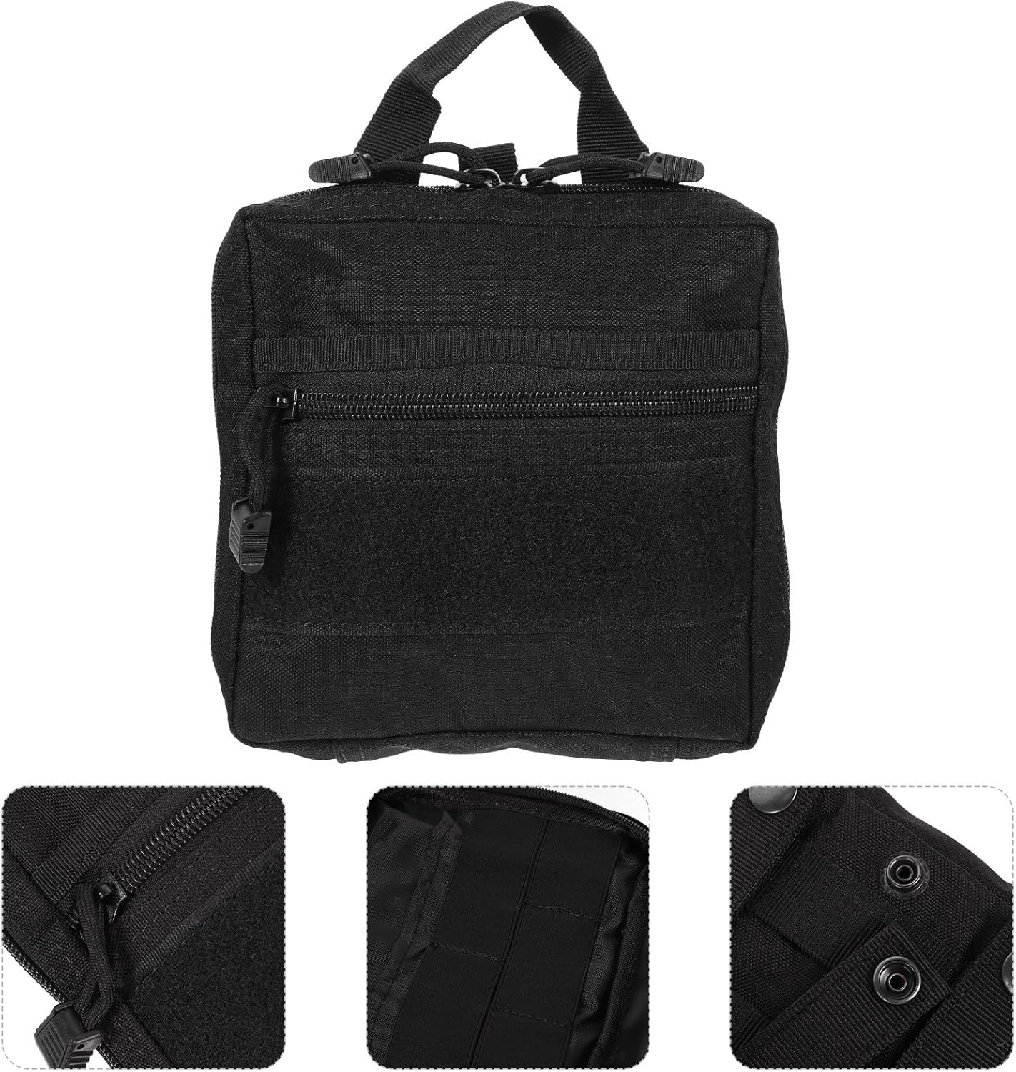 HAMPPLIES Small Tool Pouch with Zipper Portable Utility Organizer for Outdoor Hiking Camping Travel Compact Multifunctional Storage Bag for Tools and Sundries Lightweight Waist Hand Carry image number 4