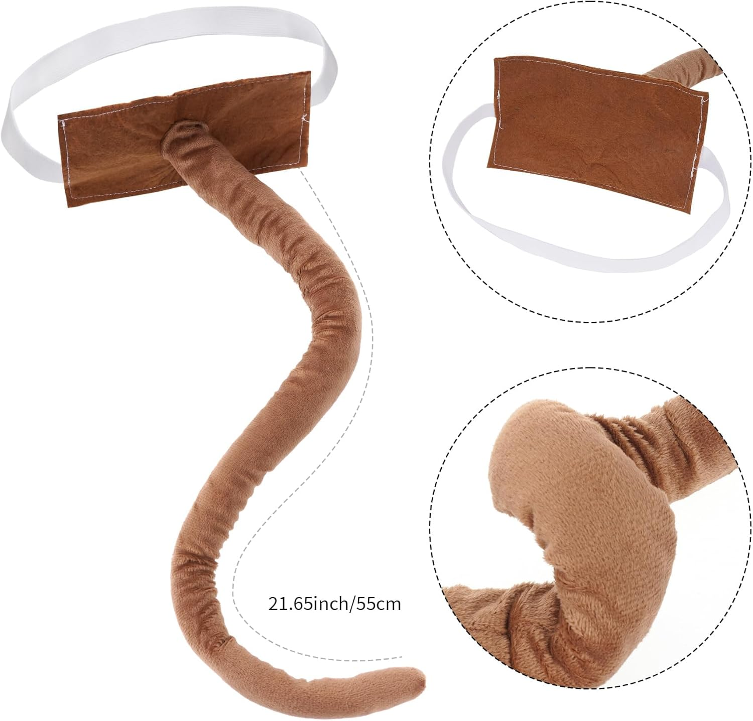 OJIOUI 3Pcs Monkey Costume Set for Women Monkey Ears Headband and Tail Bow Tie Animal Costume for Halloween Party Dress Up image number 4