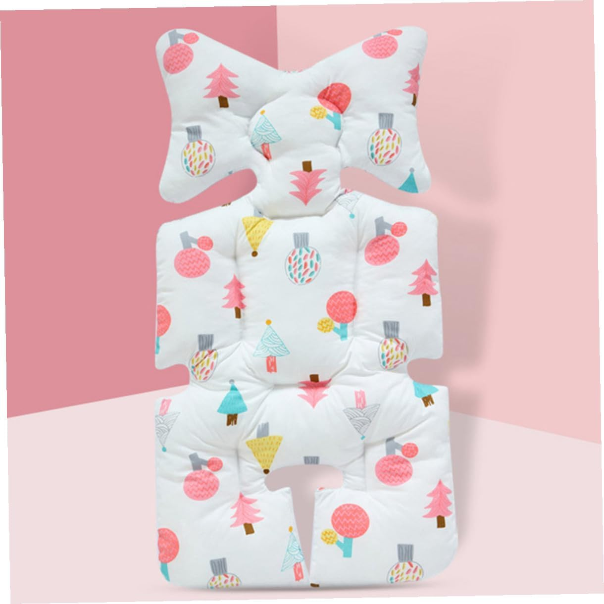 Breathable Cart Mat Stroller Seat Cushion with Safety Pad for Comfort and Posture Support Large Fit for Prams and High Chairs Soft Cotton Padding for Winter Use image number 6