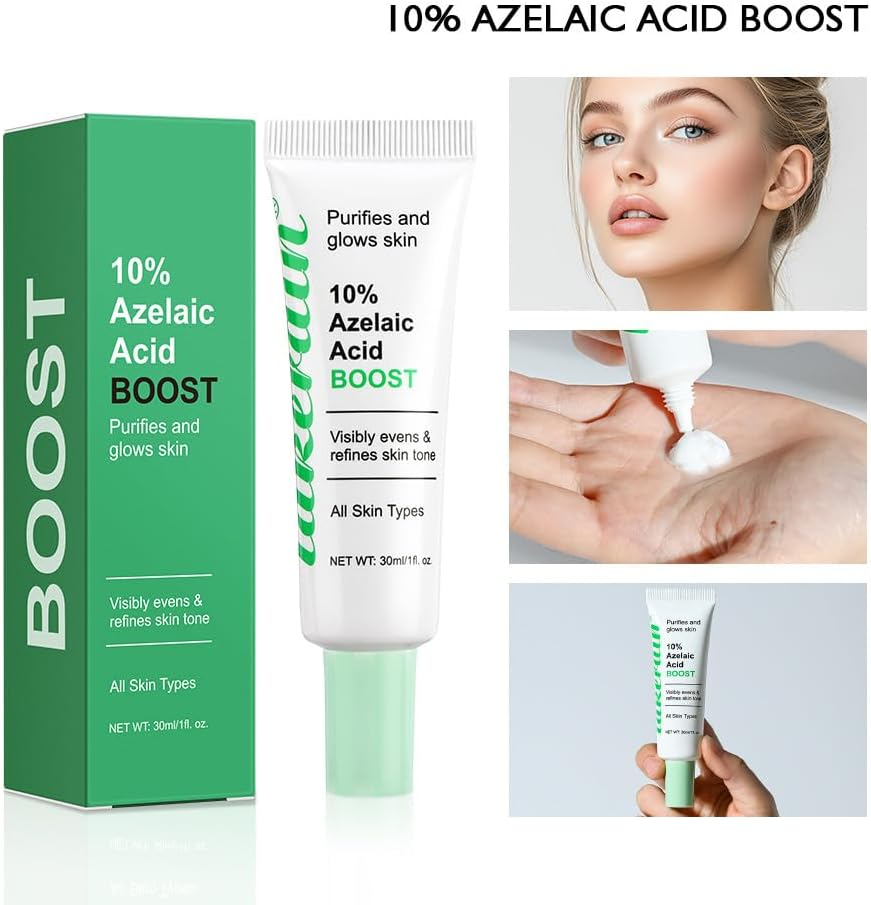 Ai-Uchoice Azelaic Acid 10% Cream for Face Body, 0.7 OZ Acid Acne Gel with Salicylic Acid for Skin Balancing Nourishing for Sensitive Skin Care & Daily Routines (10% Azelaic Acid Cream)