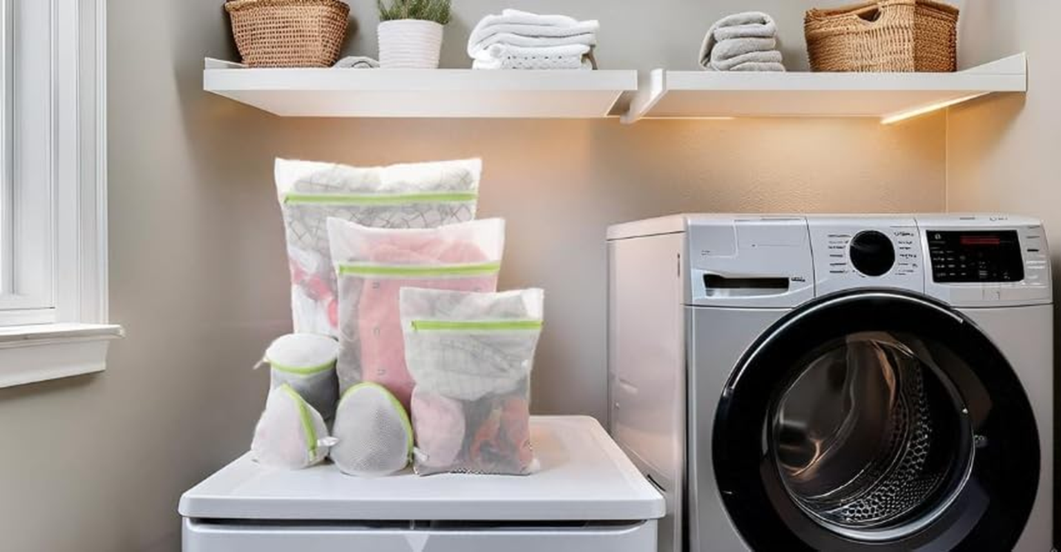 6Pcs Durable Mesh Laundry, Various Size Lingerie Bags for Delicates in Washer and Dryer- 3Pcs Bra Bag, 3Pcs Laundry Bags image number 3