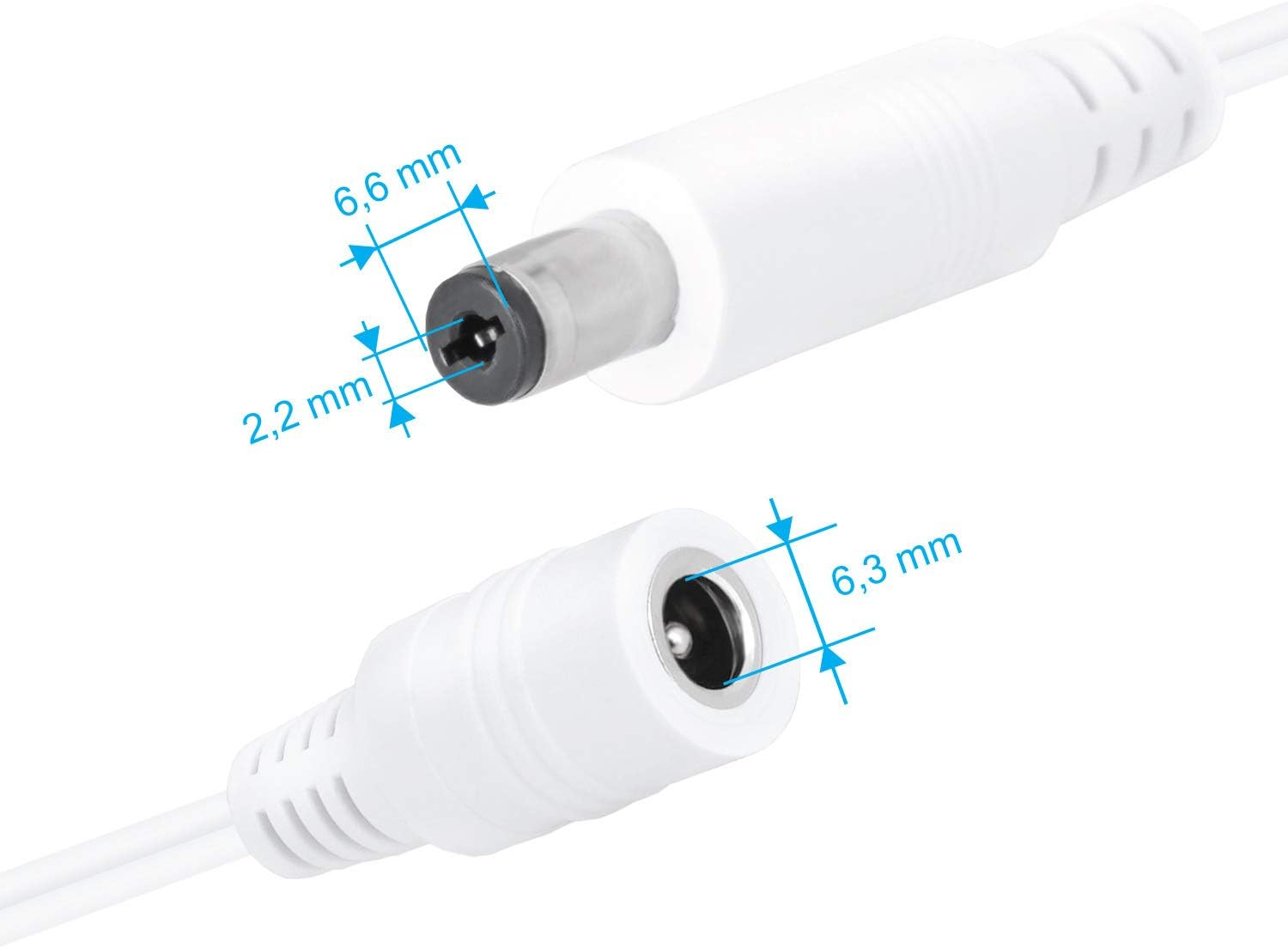 Wicked Chili 5 M DC Extension Cable Compatible with Philips HUE Lightstrip plus (White and Colour Ambiance) V3 / V4 with Bluetooth (Purple Packaging) Extension for Power Supply S020YM2400083 White image number 4