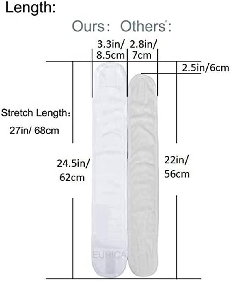 Spa Headband Hair Wrap EURICA Sweat Headband Head Wrap Hair Towel Wrap Non-Slip Stretchable Washable Makeup Headband for Face Wash Facial Treatment Sport Pack of 6 Fits All White image number 4