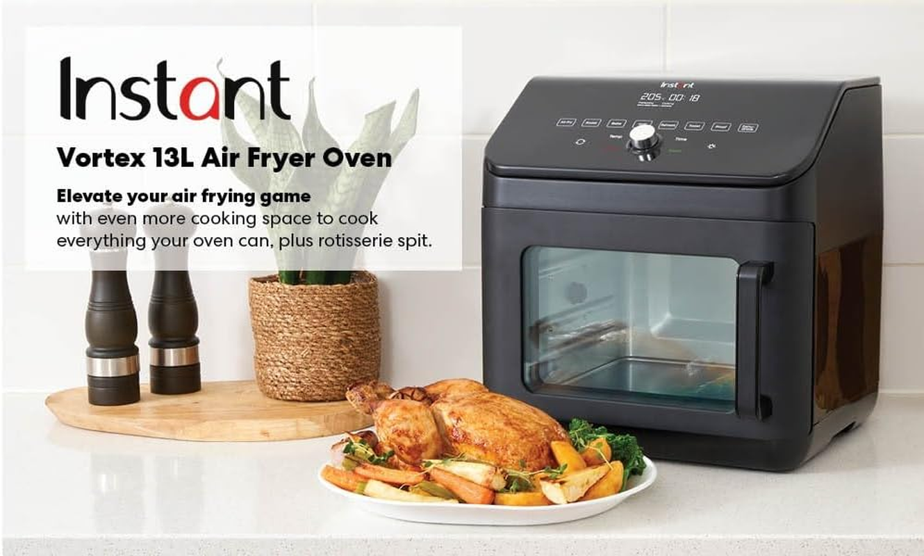 Instant Digital Large Air Fryer Oven with XXL Capacity and Easy to Use 9 Smart Programmes - Air Fry, Roast, Rotisserie, Grill, Bake, Toast, Reheat, Dehydrate & Proof, Black, 13L image number 6