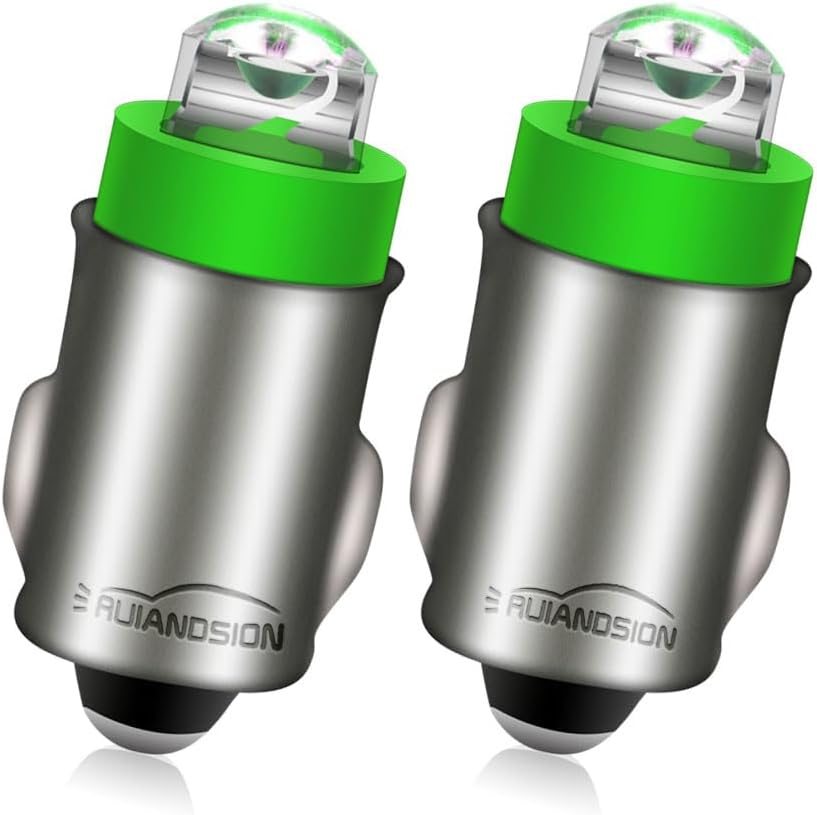 Ruiandsion BA7S Dashboard Light LED Bulbs 12V Green Instrument LED Light ED Interior Bulb Dashboard Indicator Panel Light, Non-Polarity (Pack of 4)