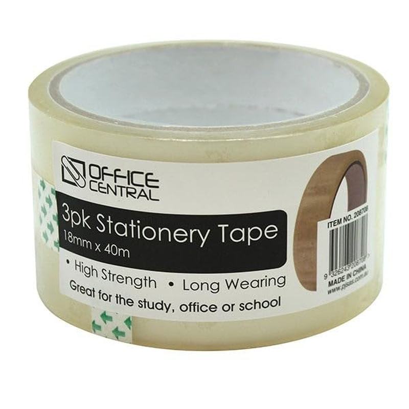 Stationery Tape, 18 Mm X 40 M Size (Pack of 3) image number 2