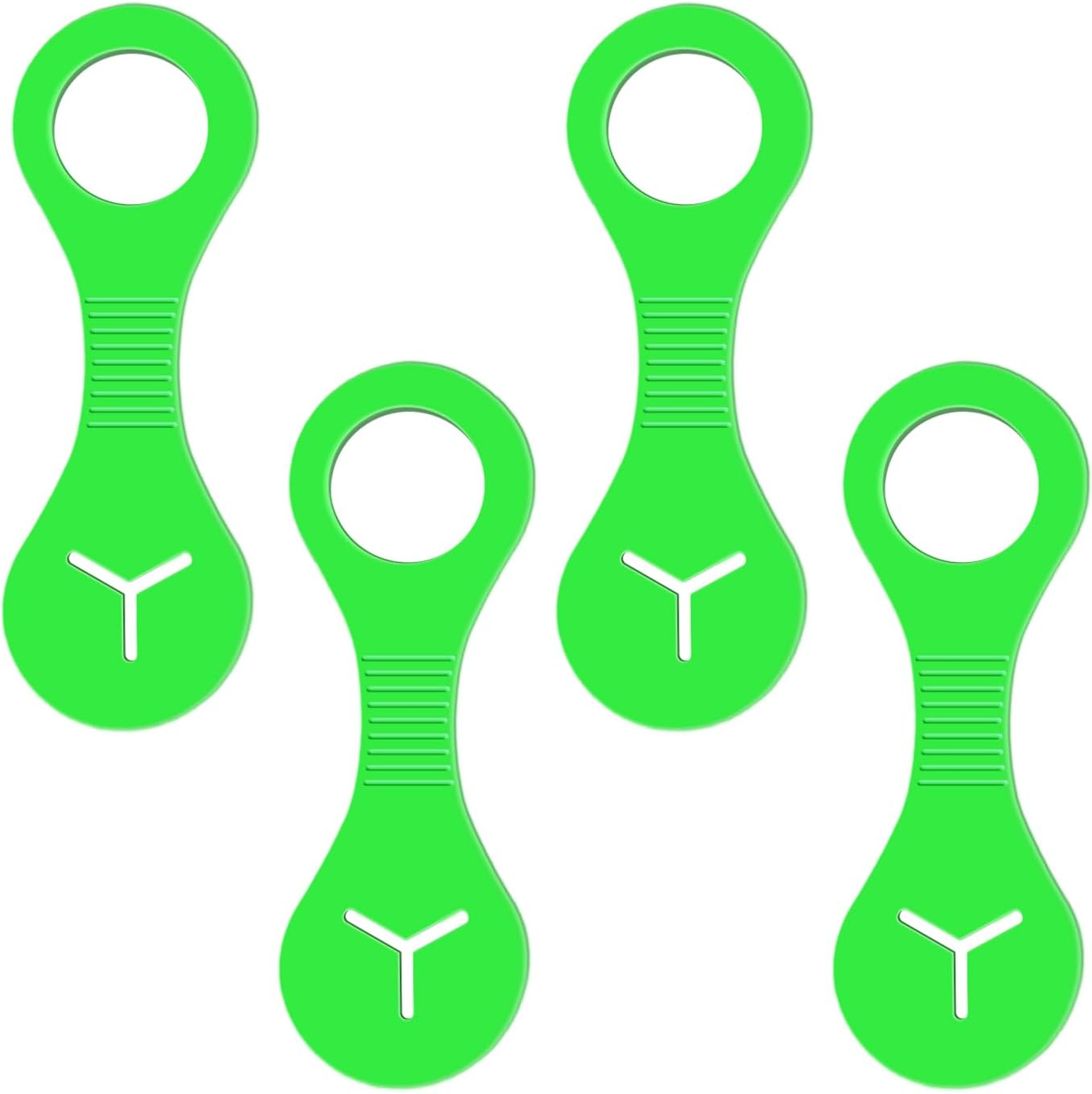 WUMUZAI 4 Pack Dog Poop Bag Holders for Leashes, Hands Free Waste Bag Holder, Poop Bag Carrier for Leash, Pet Doggy Puppy Bag Holder, Doggie Poop Bag Leash Clip (Green)