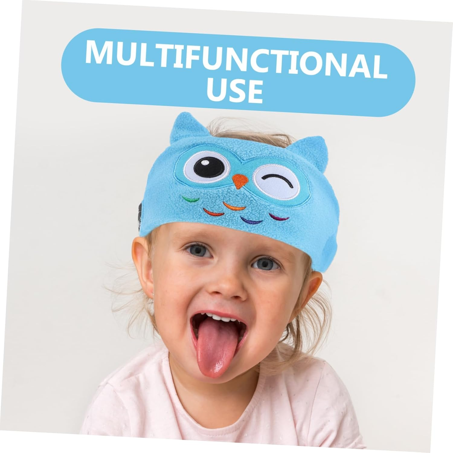 MOLUCKFU Wireless Kids Headband Earphones for Toddlers with Volume Limiting, Adjustable Soft Fleece Sleep Headband for Travel and Sleep, Over-Ear Wireless Headphones with Thin Speakers for Babies image number 2