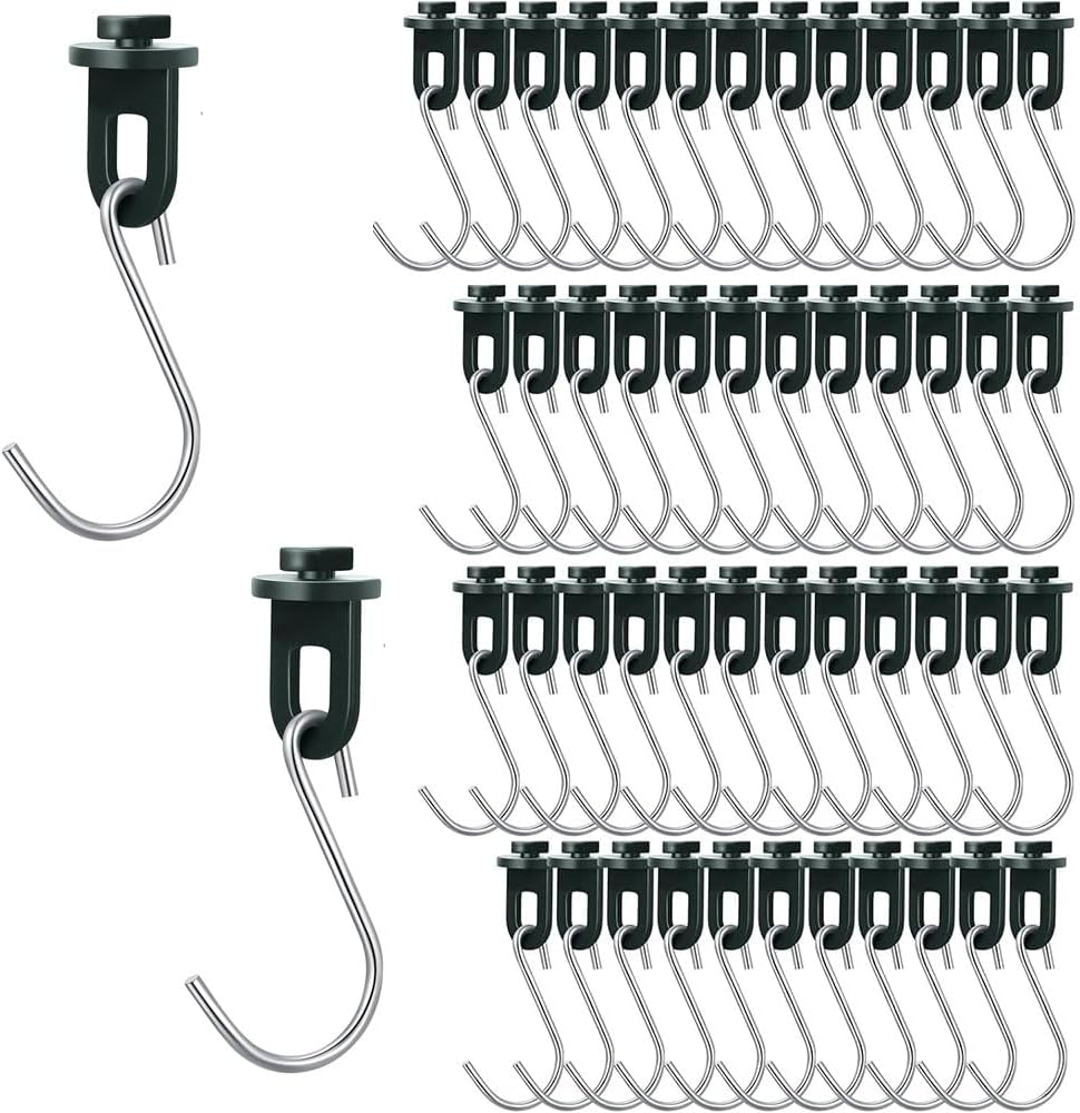 50-Pack Greenhouse Hooks and Twist Clips with S-Shaped Hangers &ndash; for Outdoor Garden, Netting, Shading, and Hanging Pots &ndash; Durable Plastic & Stainless Steel Fixing Clamps image number 5