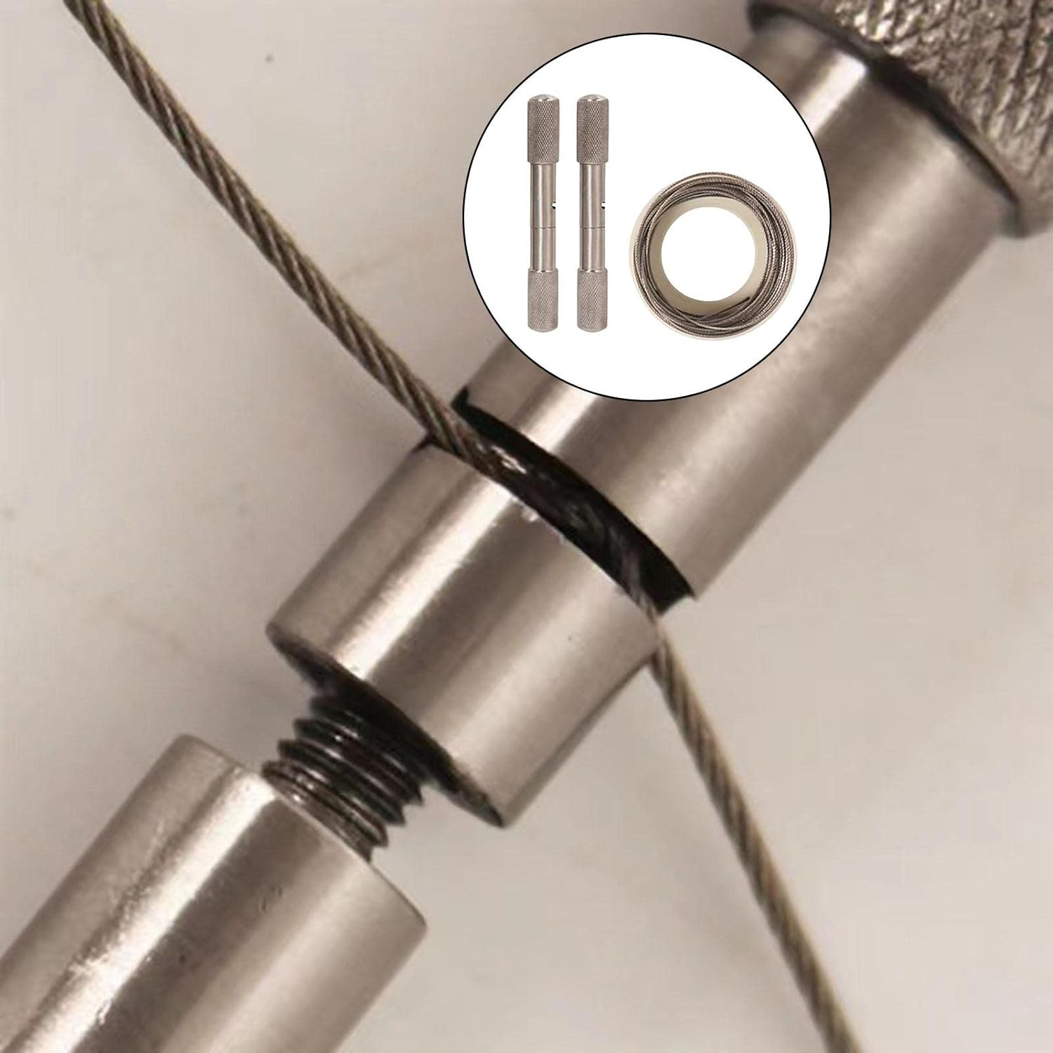 Amagogo Manual Camping Removal Wire Rope Dehorn Wire Saw Dehorning Saw Handles and Wire for Outdoor Backpacking Gear Calves image number 5