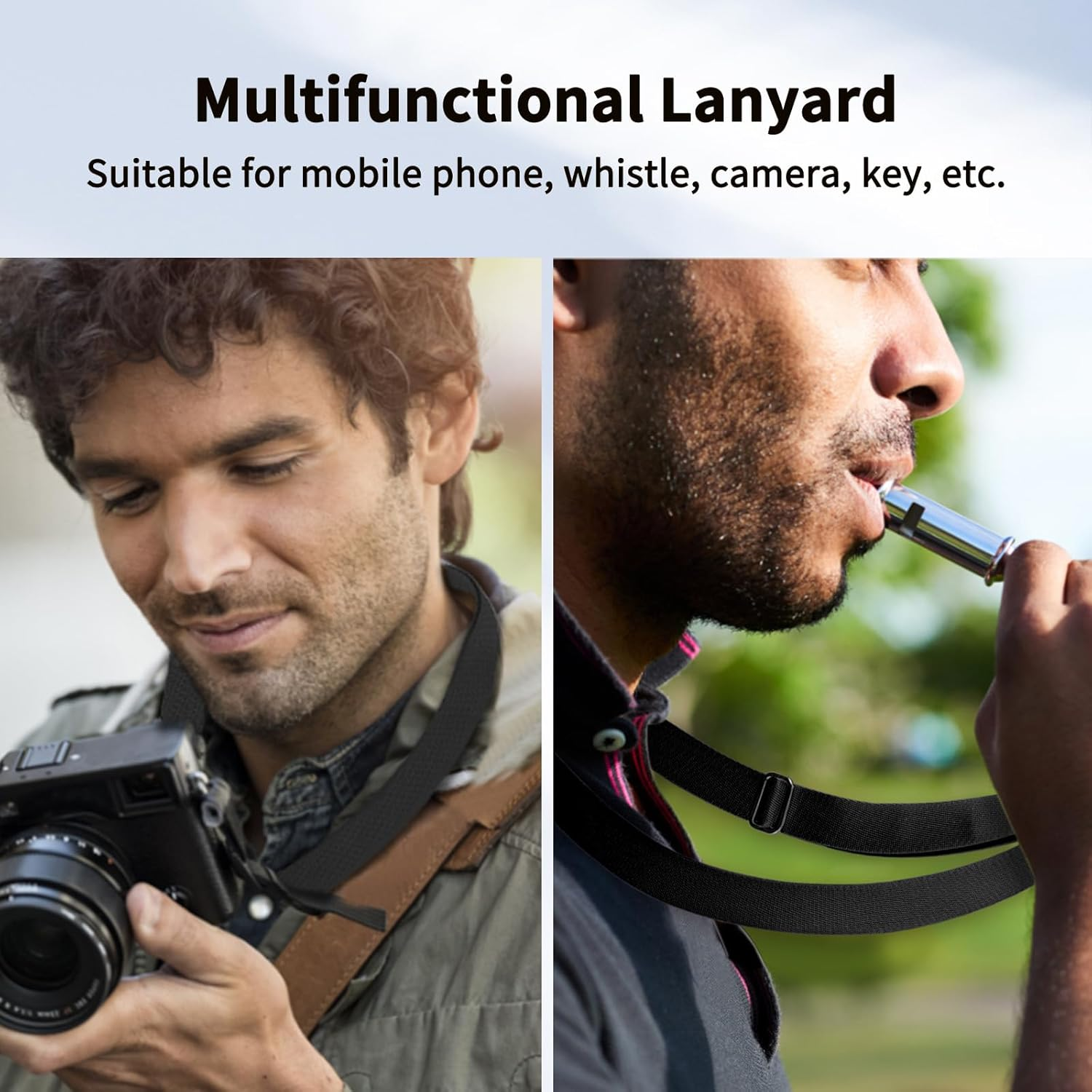 CACOE Universal Mobile Phone Lanyard, 2 Pcs Adjustable Collar Lanyard and Durable Patches, Mobile Phone Neck Strap Compatible with Most Smartphones image number 6