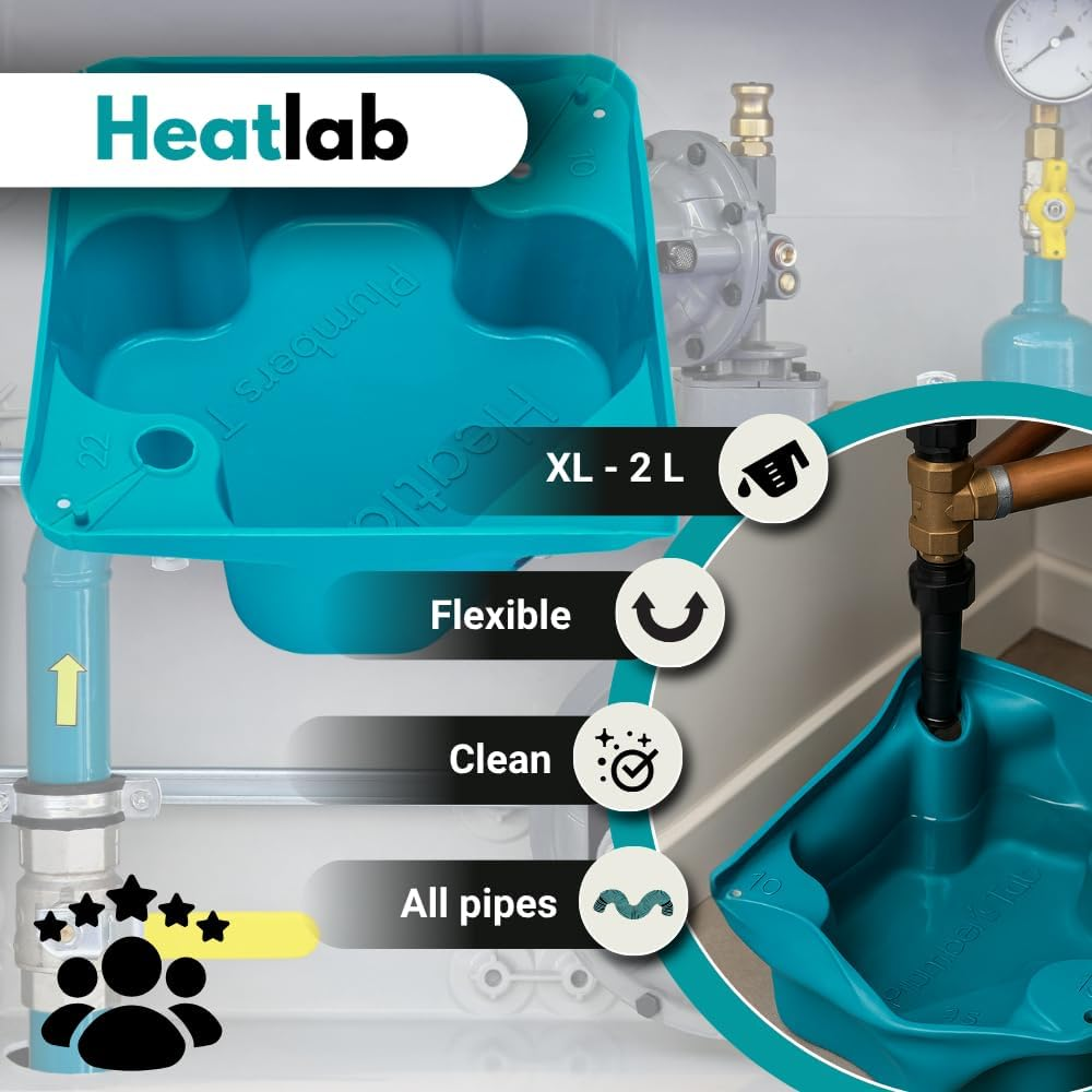 The Ultimate Plumb Tub 2.0 XL High Capacity Plumbers Tub - Essential Plumbing Tools for Radiator Draining & More. Designed & Patented by Heatlab UK We Create Innovative Plumbers Tools image number 2