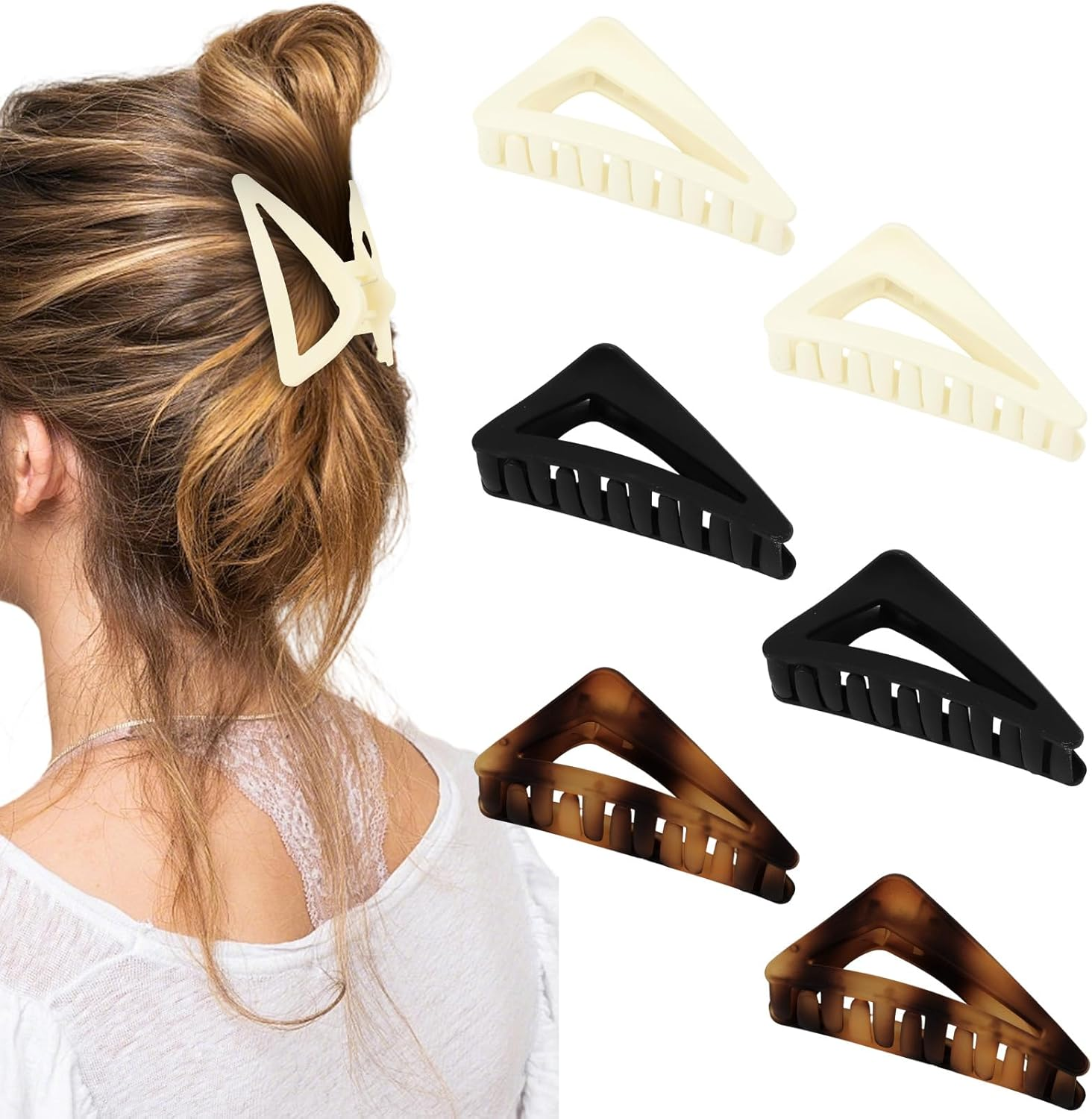 Pruadeor Pack of 6 Women'S Large Hair Clips Hair Clips Hair Accessories image number 1