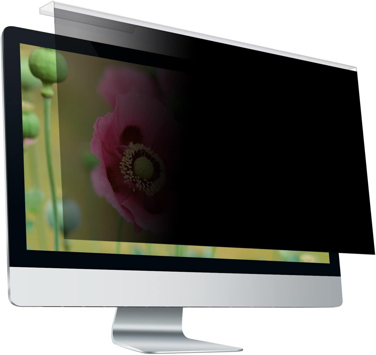 MOSISO 25-27 Inch Computer Privacy Screen Filter, Hanging Removable Acrylic Screen Protector anti Glare Eye Protection for Diagonal 25,25.5,26.5,27 Inch 16:9 Aspect Ratio Widescreen Desktop PC Monitor image number 3