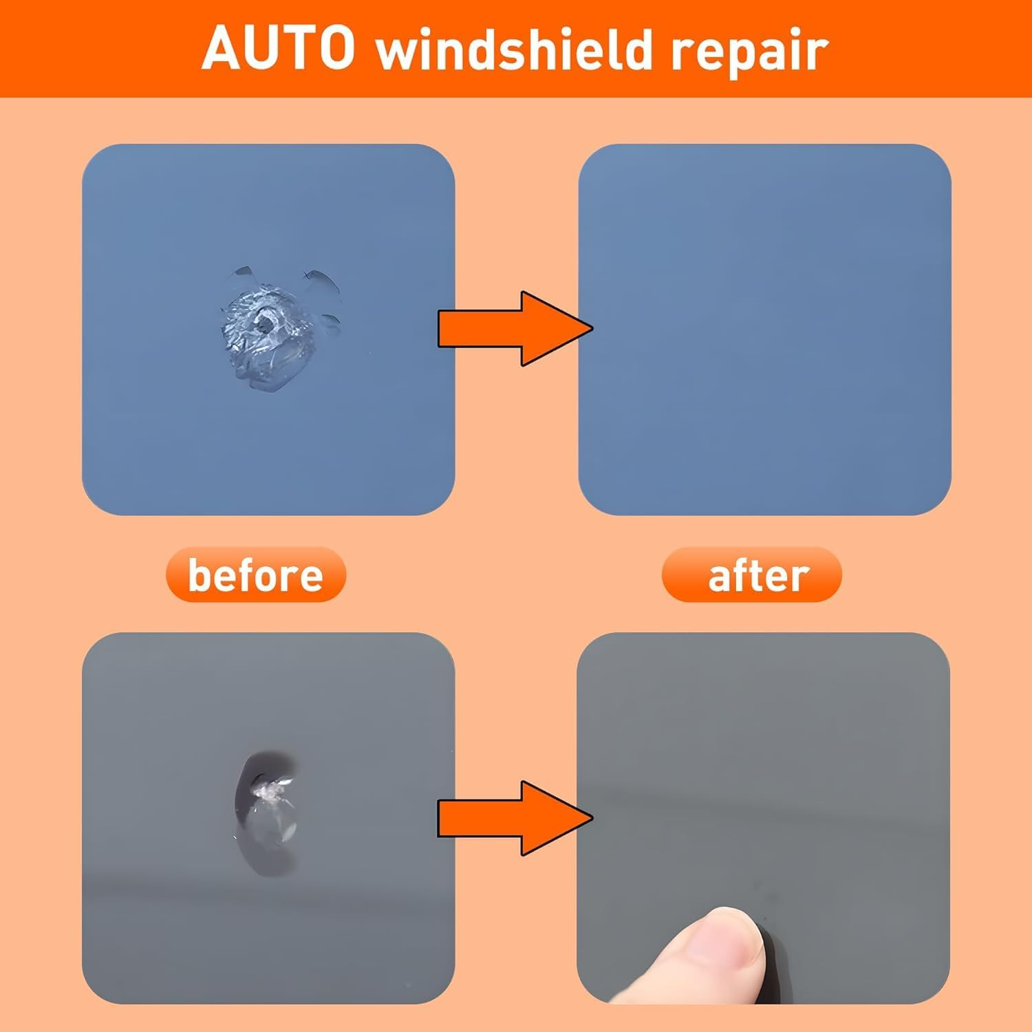 Windshield Repair Kit, Windshield Crack Repair for Chips and Cracks, Glass, Car Windshield Chip Repair Kit Quick Fix for Chips, Cracks, Star Shaped Crack image number 3