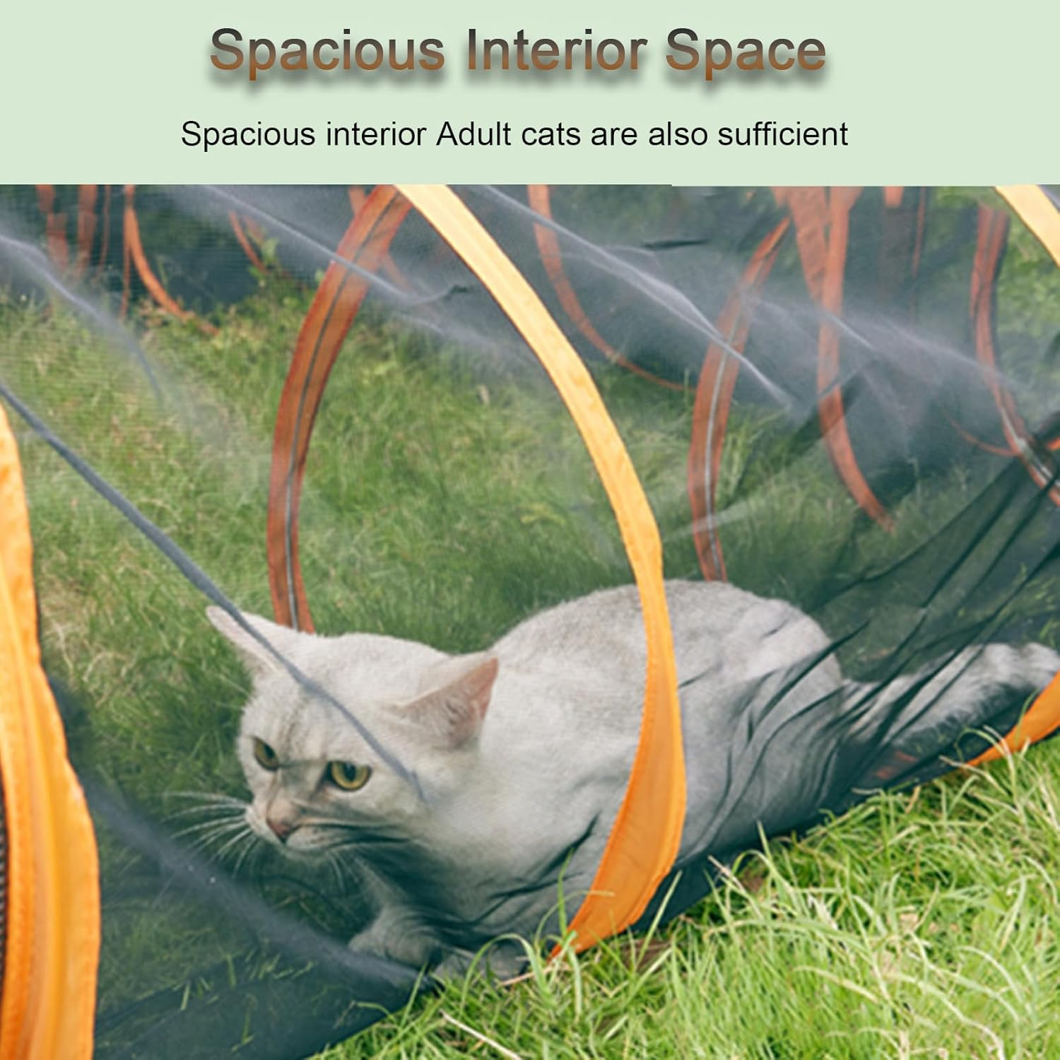 Outdoor Cat Enclosures, Portable Cat Playpen with Cat Tunnel - Foldable Outdoor/Indoor Cat House - Rabbits Ferrets, Small Animals Pet Tent image number 1