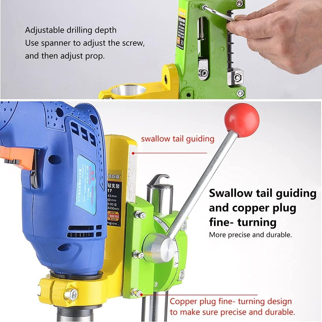 AOOK Floor Drill Press/Workstation - Rotary Tool Stand with 90&deg; Rotating Fixed Frame image number 3