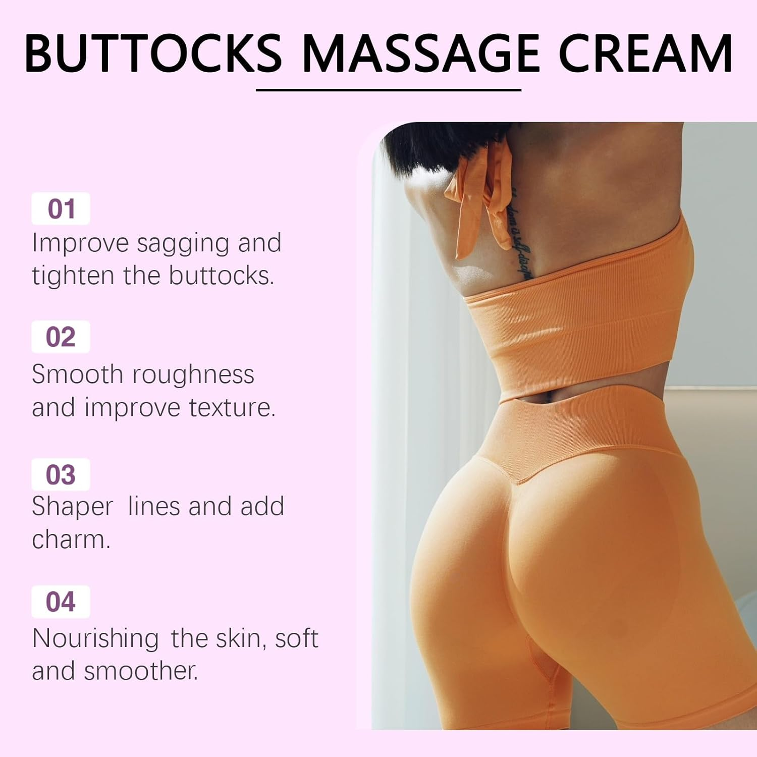 Buttocks Firming Massage Cream, Lifting & Sculpting Buttocks Cream, Skin Tightening Creams for Buttock, Nourishing Body Creams, Smooths Skin & Enhances Shaped, Fast-Absorbing Butt Care Lotion. (2PCS) - 6Pcs image number 7