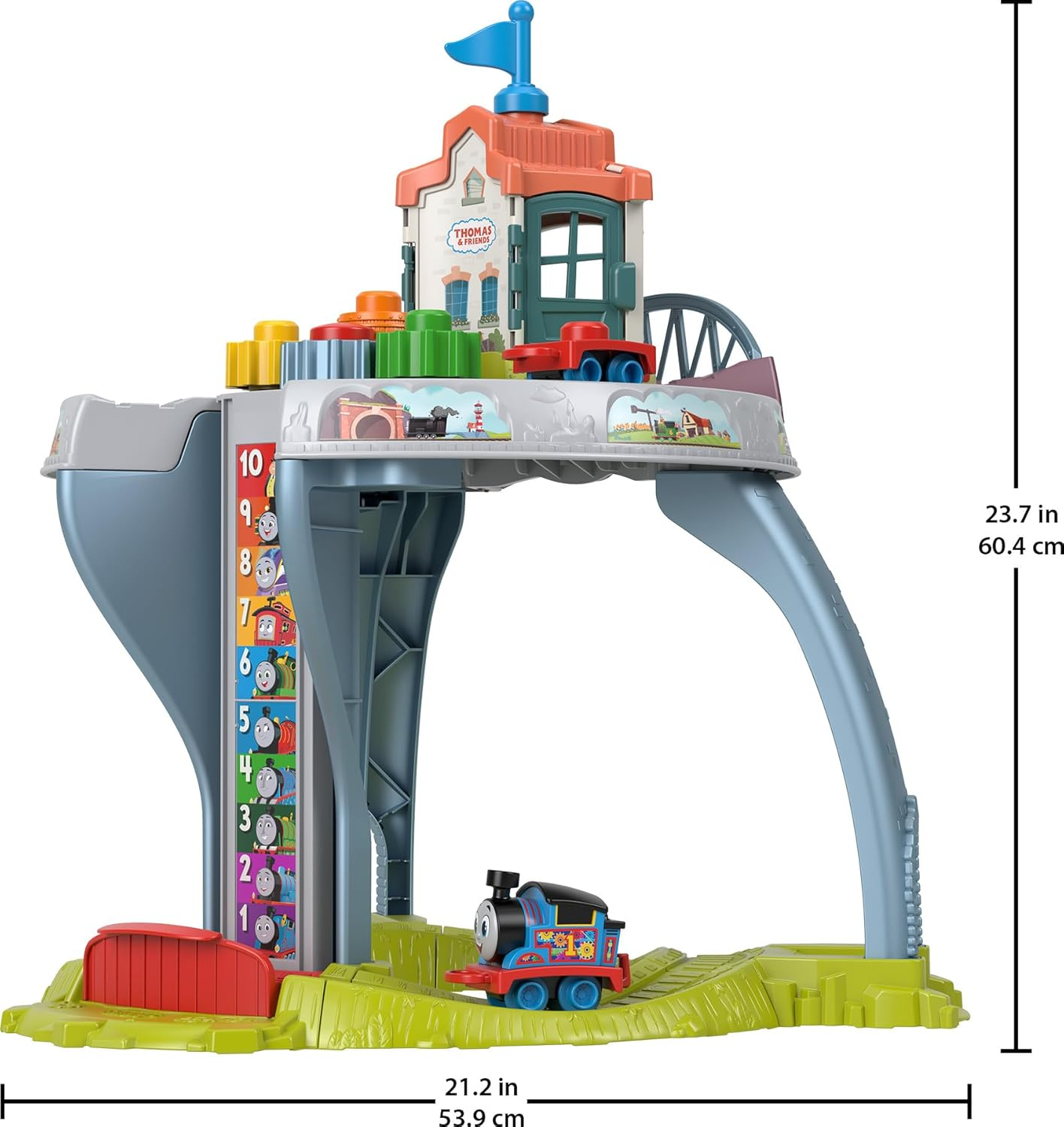 Thomas & Friends Toddler Toy My First Train Table with Track, Cargo Stacking & Fine Motor Activities for Kids Ages 18+ Months image number 1