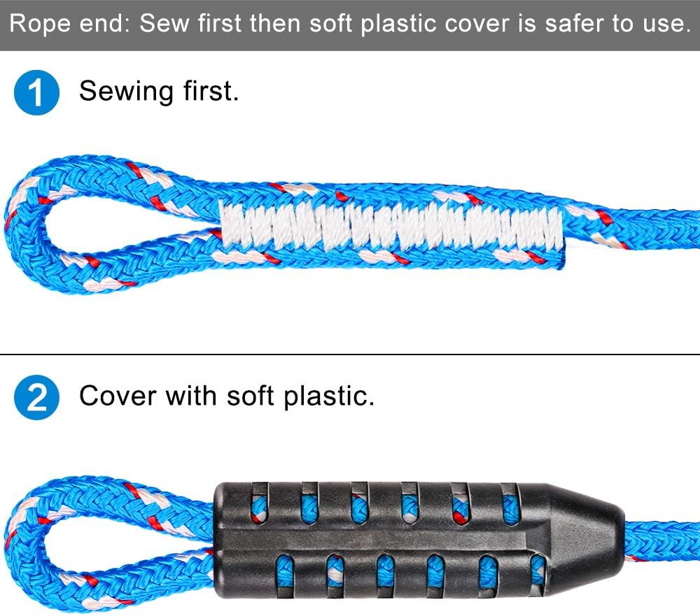 Dolibest Non-Slip Gymnastics Rings Kids Monkey Bars Swing Trapeze Bar with Adjustable Straps (41.7Inch) Home Fitness Full Body Workout Ninja Warrior Obstacle Course Blue (2Pack） image number 2