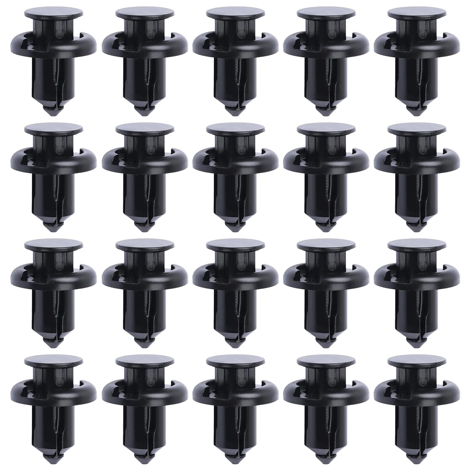 Kuskins 20Pcs Front Bumper Push-Rod Clips RUIFUU 10Mm Nylon Clip Push-Type Retainer Clips Push Pin Screws Fender Liner Clips Compatible with Honda CR-V Accord Civic Acura 91503-SZ3-003 image number 2
