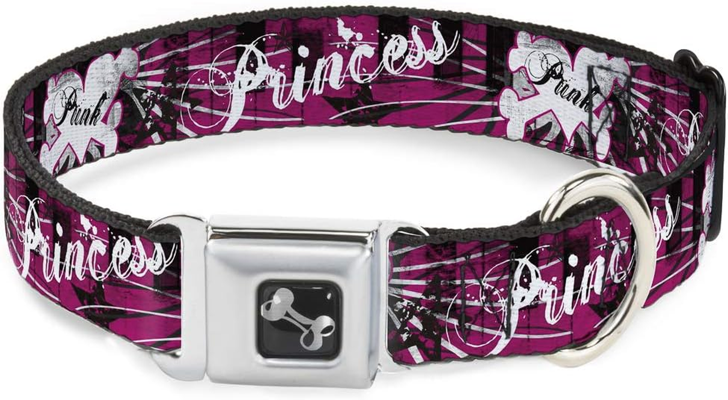 Buckle-Down Seatbelt Buckle Dog Collar - Punk Princess W/Piano Keys - 1" Wide - Fits 15-26" Neck - Large image number 3