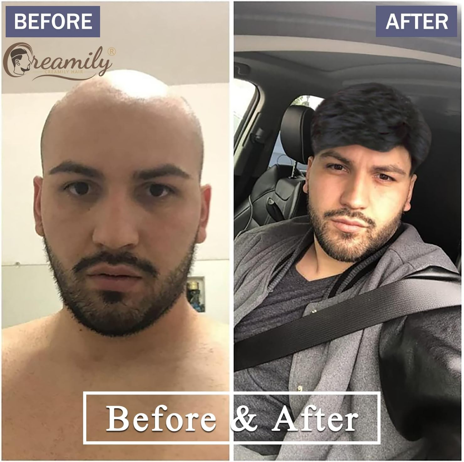 Creamily Men'S Black Short Wavy Synthetic Hair Wig for Men Costumes Cosplay Party Daily Wear Halloween Men'S Wig image number 2