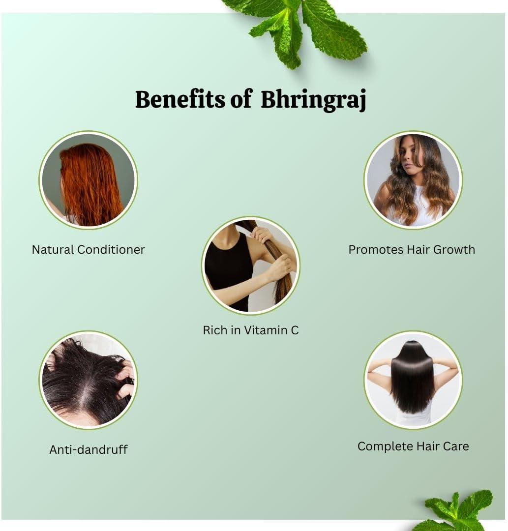 Laam Herbals Bhringraj Leaf Powder| Hair Master| All in One Solution| for Healthy Scalp and Natural Hair (80 G) image number 2