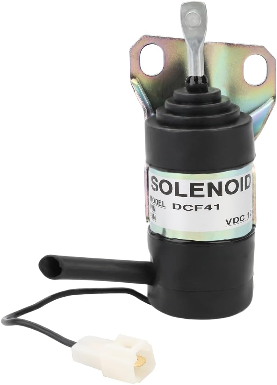 WMPHE Fuel Shut off Solenoid Compatible with Kubota B1250 B1750 L2250 L2650 L3010 L35 M4030 M4900 Replacement for 15471-60010 052600-1001 052600-1000 image number 3