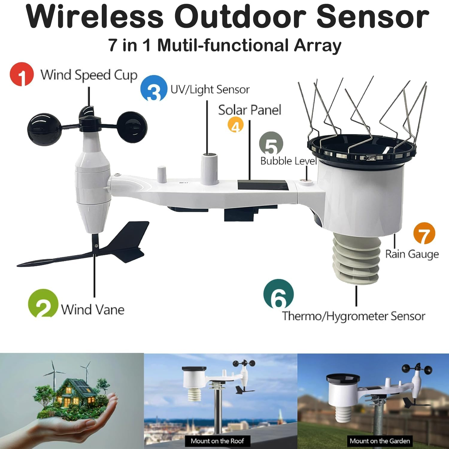 Pantech Weather Station Wiless Australia WS6006 + WS-ACC03 -Professional-4G Gen 3 Iot-3G/4G Cellular-Wireless Weather Station-Sensor and Gateway 433.92MHZ- 4G Network