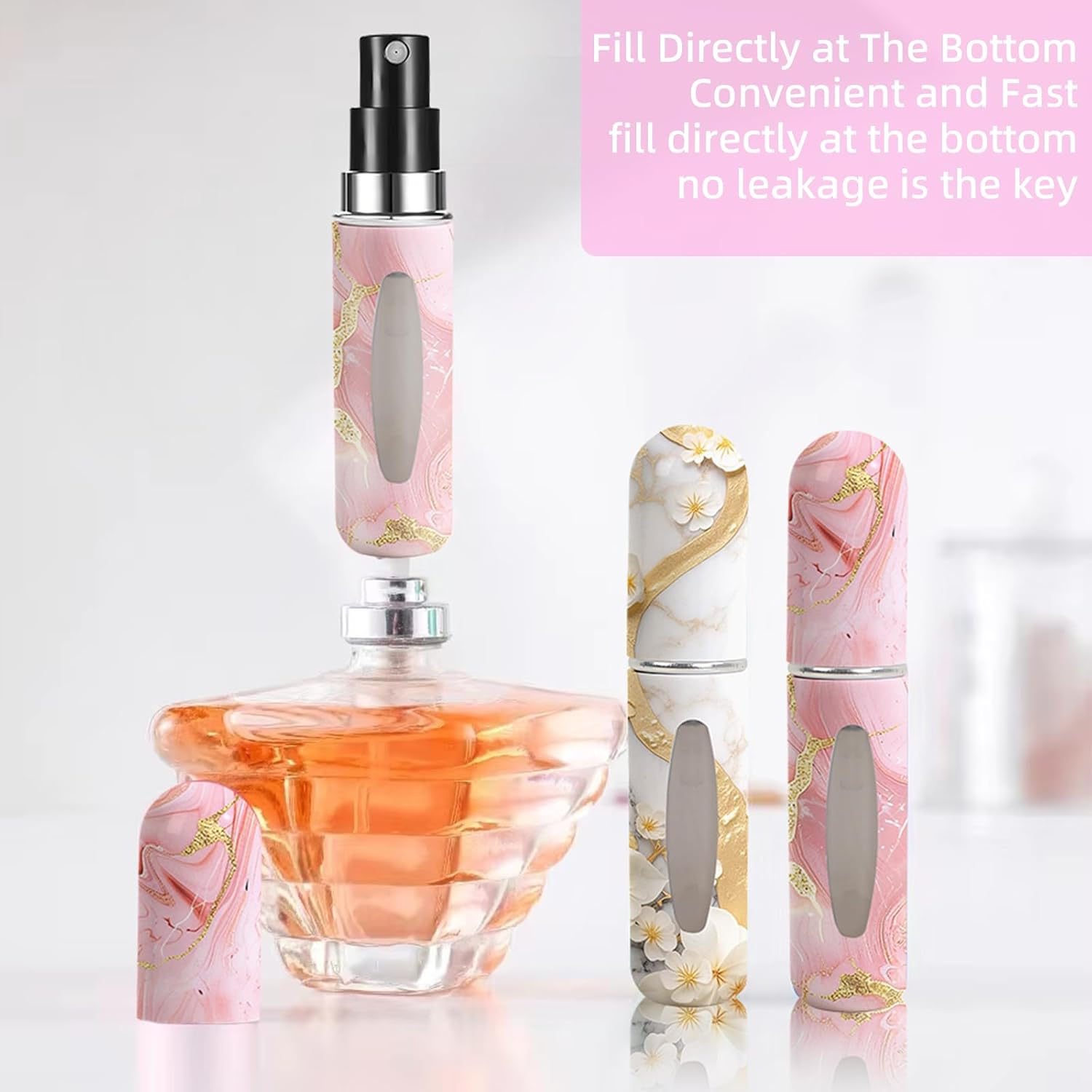 BRITIVIVE Perfume Atomiser Refillable Perfume Travel Bottle Travel Perfume Atomiser Refillable Perfume Bottle for Air Travel Holiday Camping Business (5 Ml) image number 6