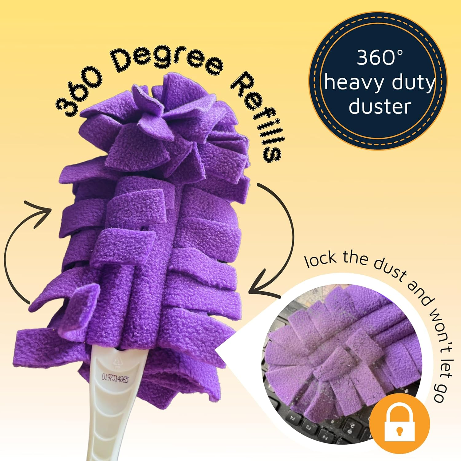 Flammi 360&deg; Fleece Duster Refills for Swiffer, Reusable Dusting Refills Heavy Duty Cloths for Cleaning Compatible with Swiffer Hand Duster (3 Pack-Mixed Color) - 6 Pack-Mixed Color image number 5