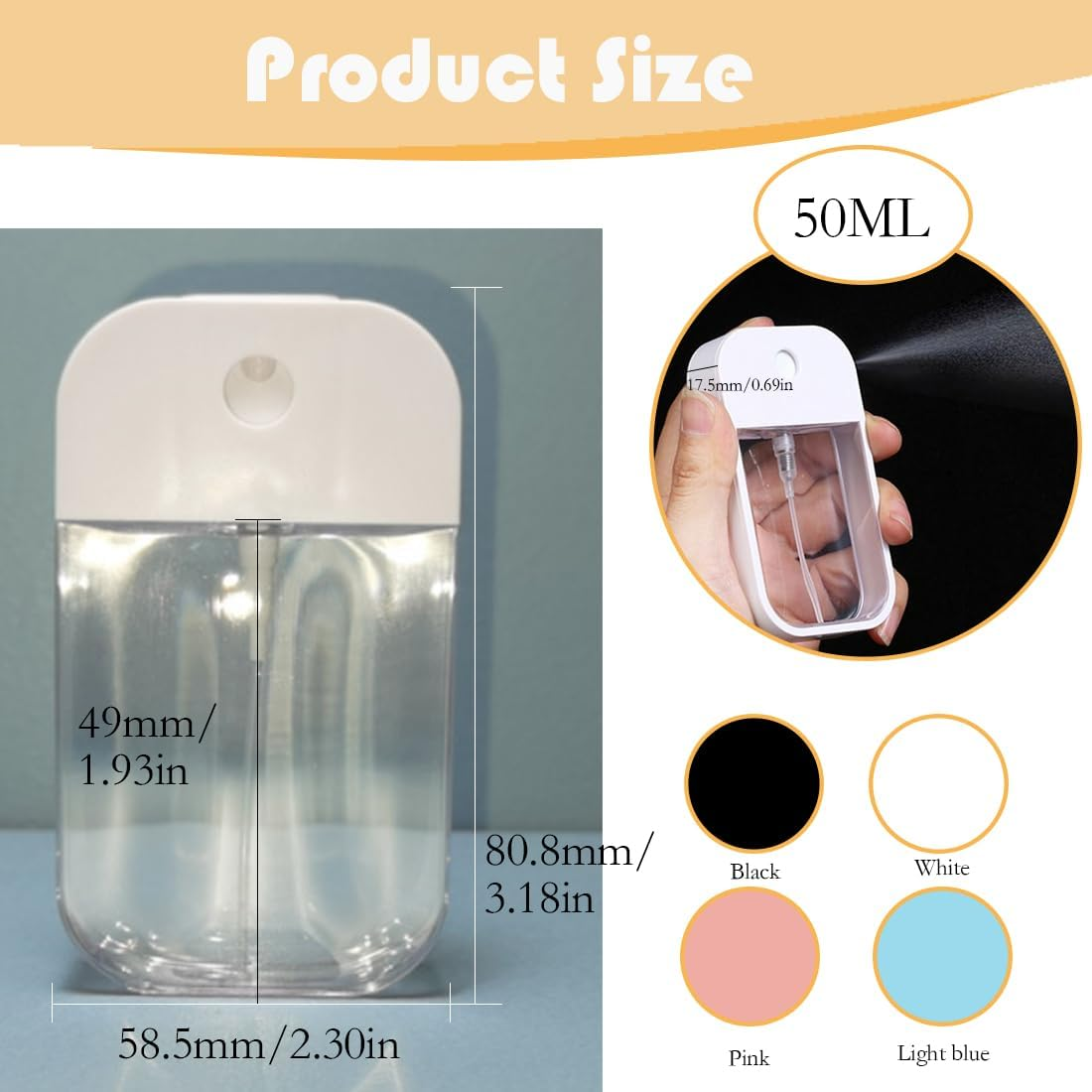 GXGM 4 Pcs 50Ml Travel Perfume Holder Bag Perfume Holder Empty Perfume Atomizer Empty Spray Bottle Empty Spray Container for Perfume Travel Cosmetics