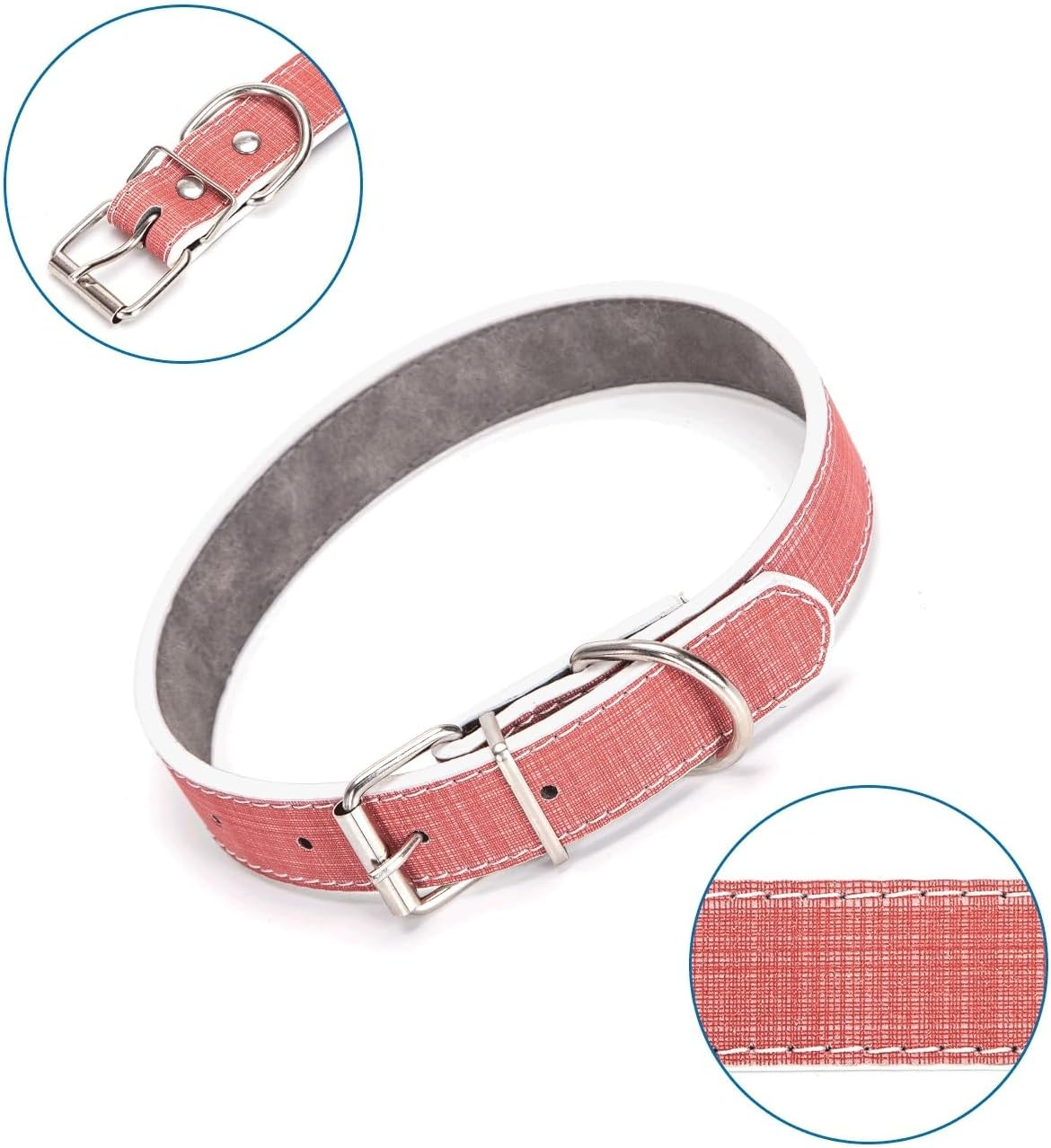 PU Leather Dog Collar &ndash; Durable, Adjustable, Lightweight &ndash; Ideal for Walks and Training. image number 4