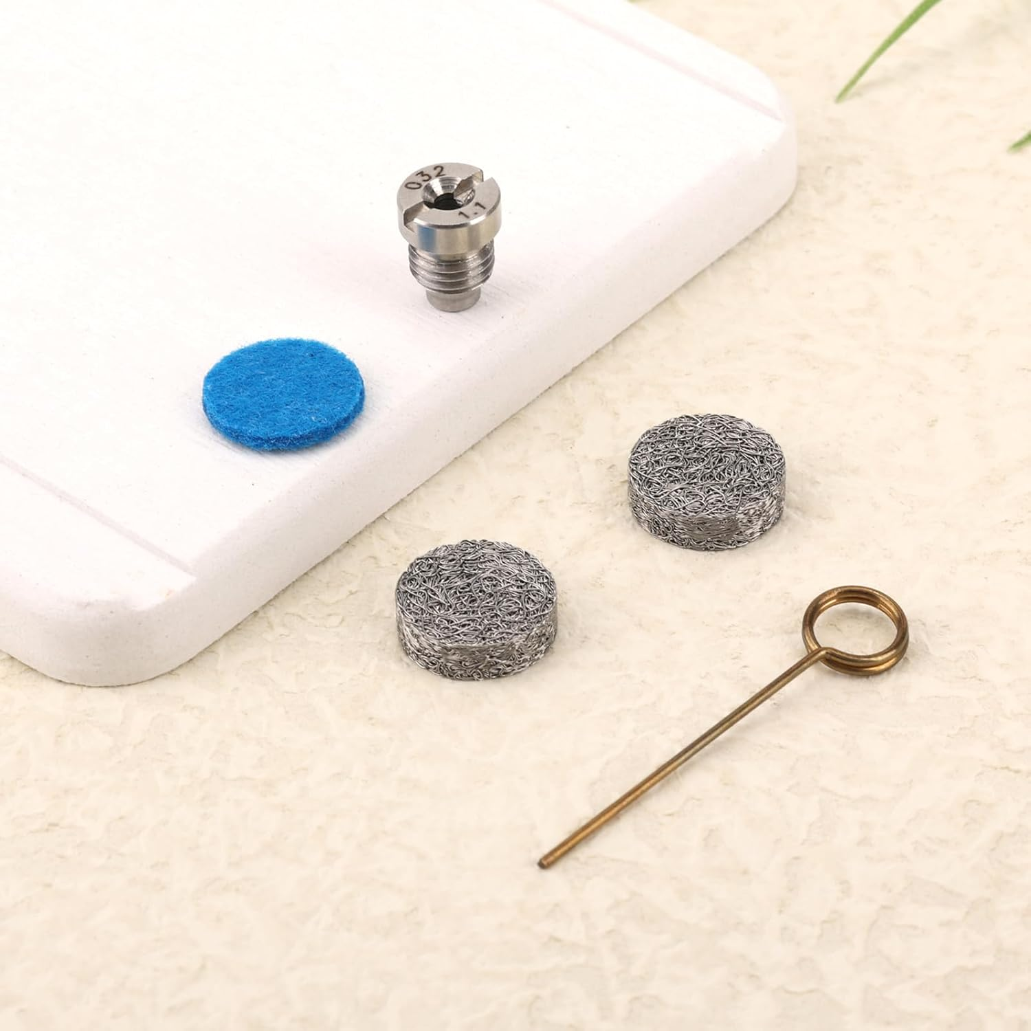 0.04In Foam Cannon Orifice Nozzle Tips, 3000 PSI Foam Cannon Nozzle Replacement Universal Foam Cannon Nozzle with 2 Foam Maker Mesh Cleaning Needle Cotton Pad for Snow Foam Lance image number 1